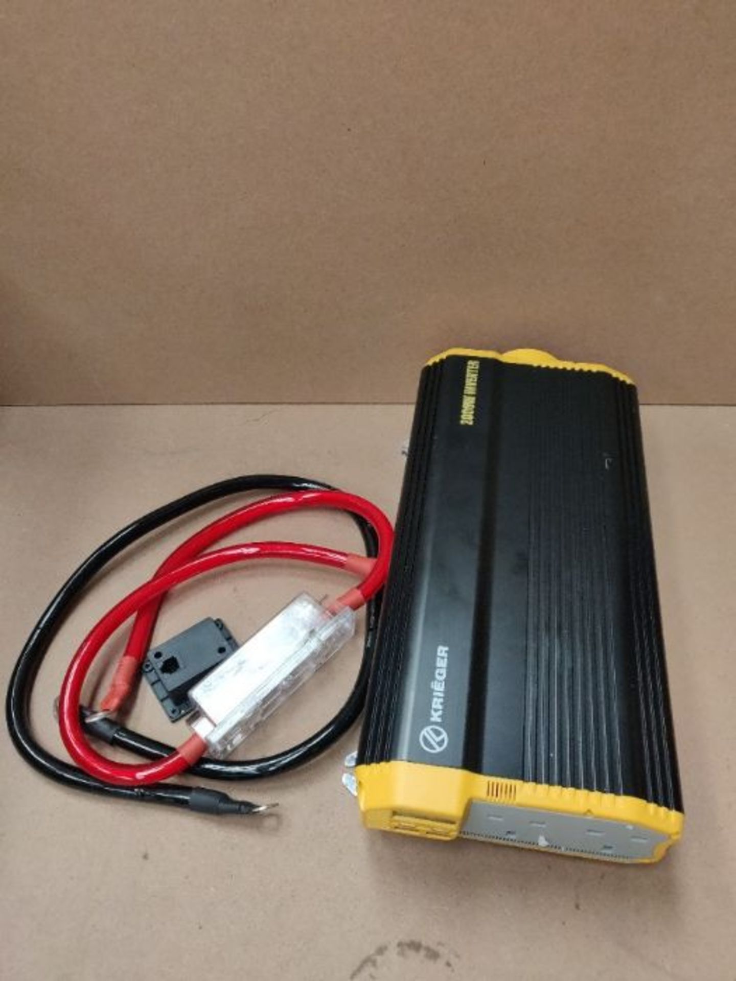 RRP £122.00 [INCOMPLETE] K KRIËGER 2000 Watts Power Inverter 12V to 230V, Modified Sine Wave Car - Image 3 of 3