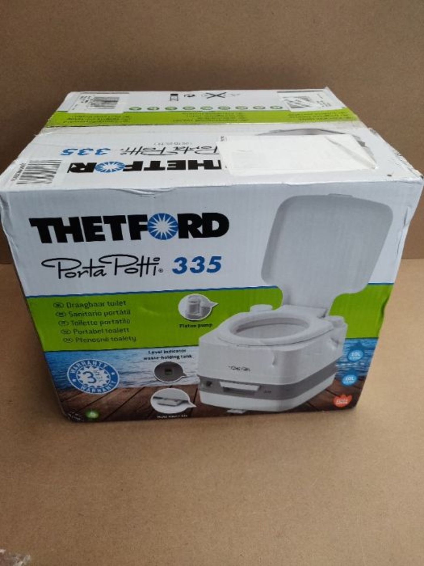 RRP £85.00 Thetford 92828 Porta Potti 335 Portable Toilet, White-Grey 313 x 342 x 382 mm - Image 2 of 3