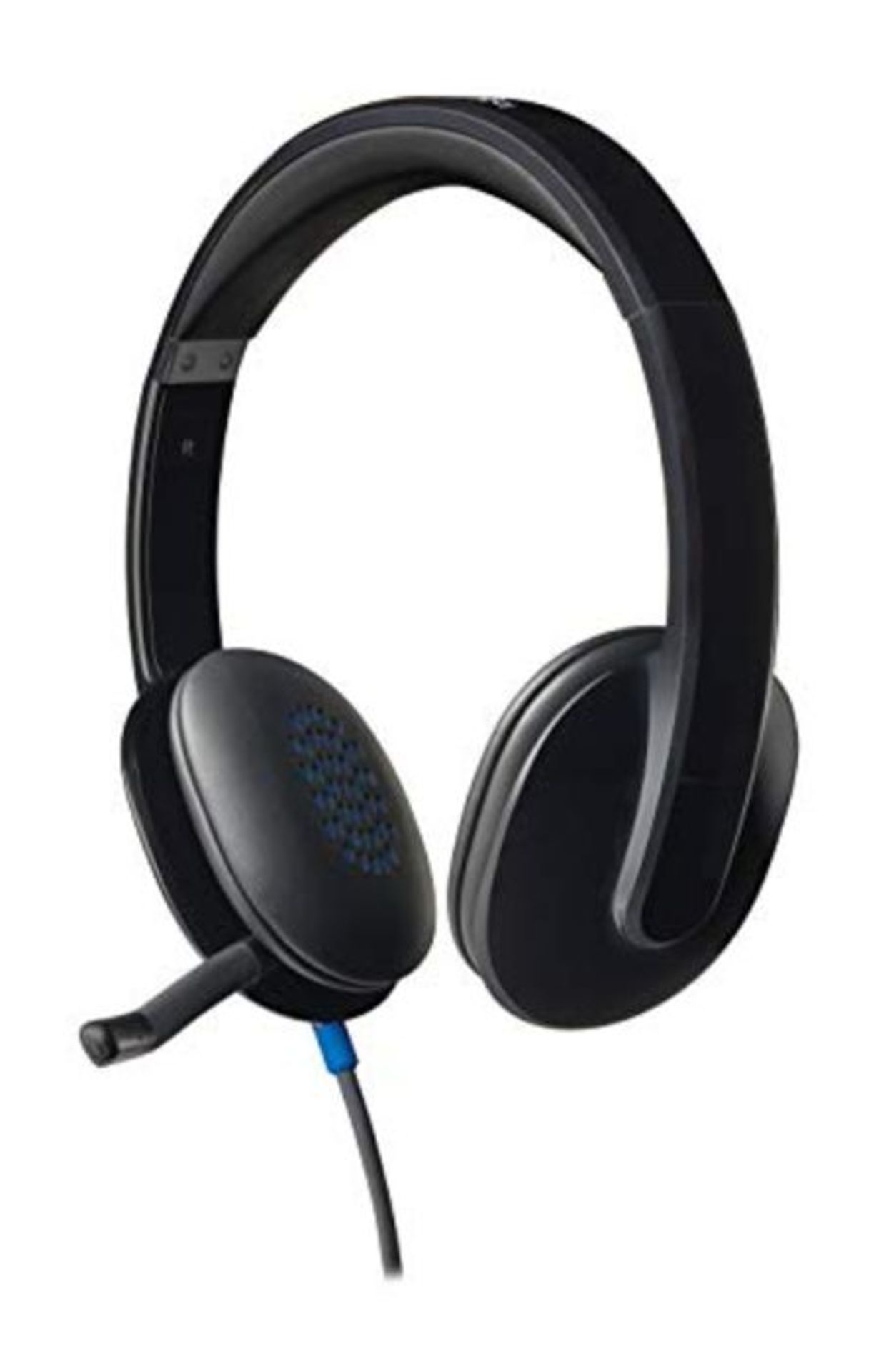 Logitech H540 Wired Headset, Stereo Headphone with Noise-Cancelling Microphone, USB, O