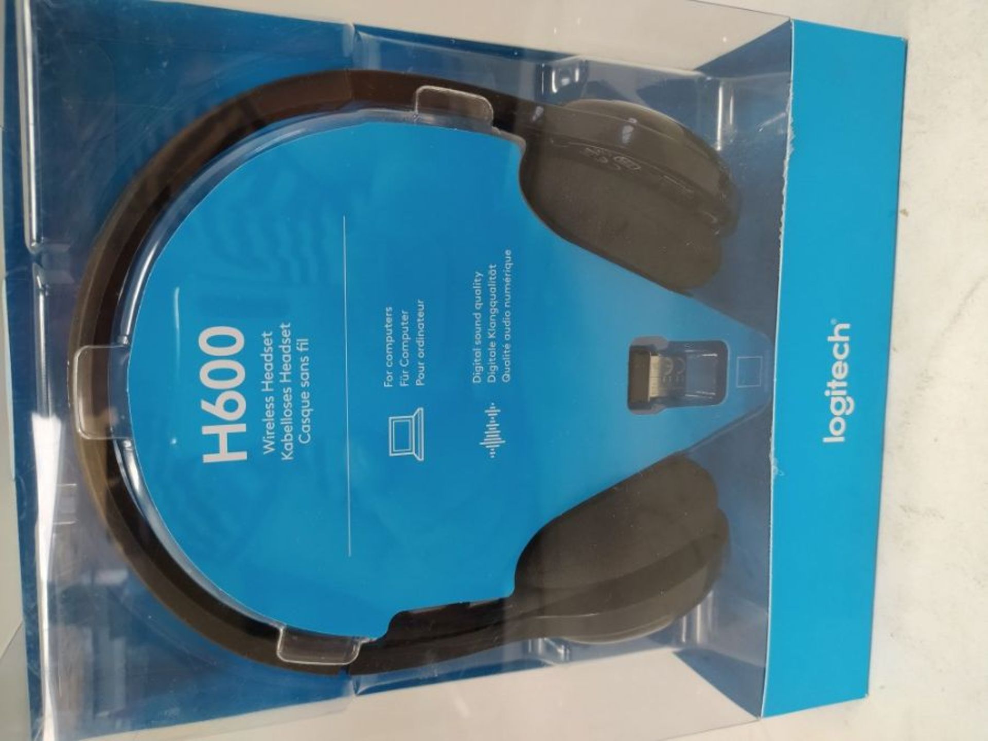 RRP £56.00 Logitech H600 Wireless Headset, Stereo Headphones with Rotating Noise-Cancelling Micro - Image 2 of 2