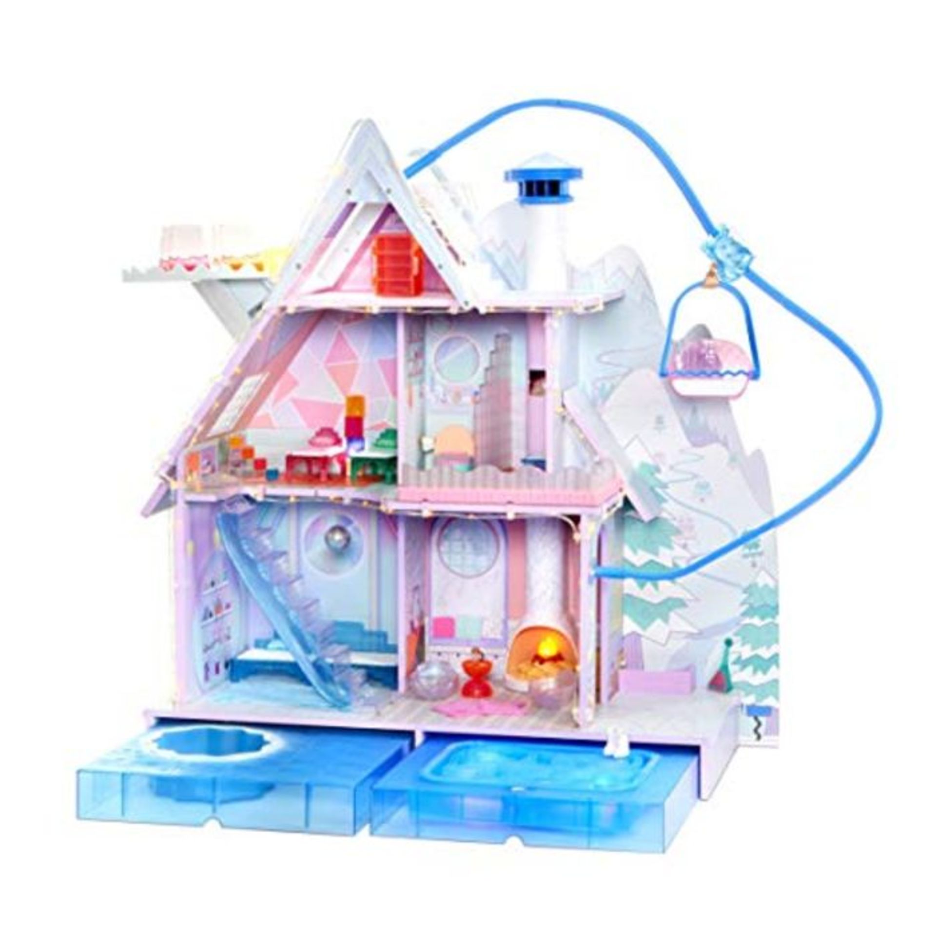RRP £210.00 L.O.L Surprise! Winter Disco Chalet Doll House with 95+ Surprises