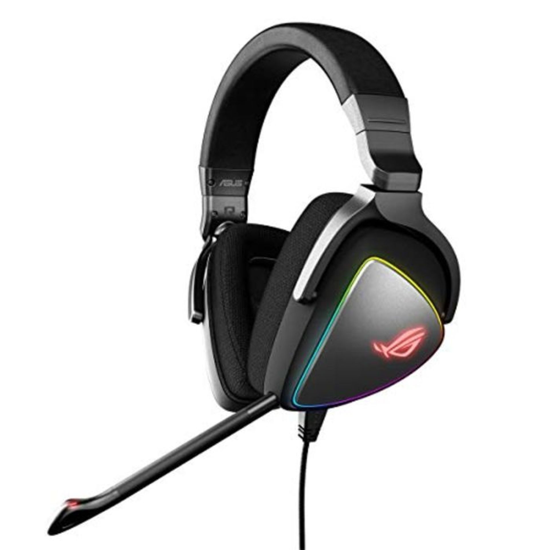 RRP £149.00 ASUS ROG Delta RGB Gaming Headset with Hi-Res ESS Quad-DAC, Circular RGB Lighting Effe