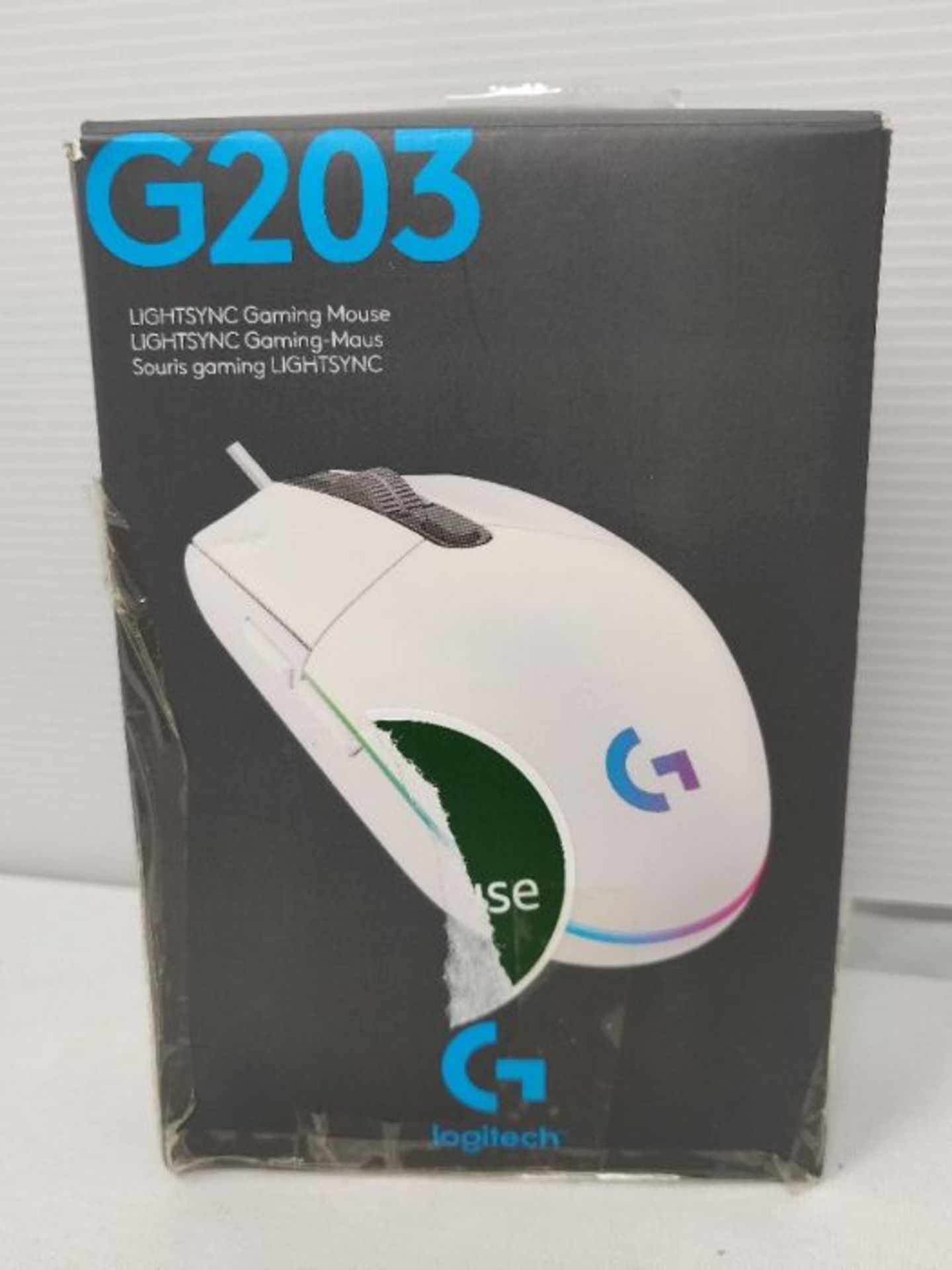 Logitech G203 LIGHTSYNC Gaming Mouse with Customizable RGB Lighting, 6 Programmable Bu - Image 2 of 3