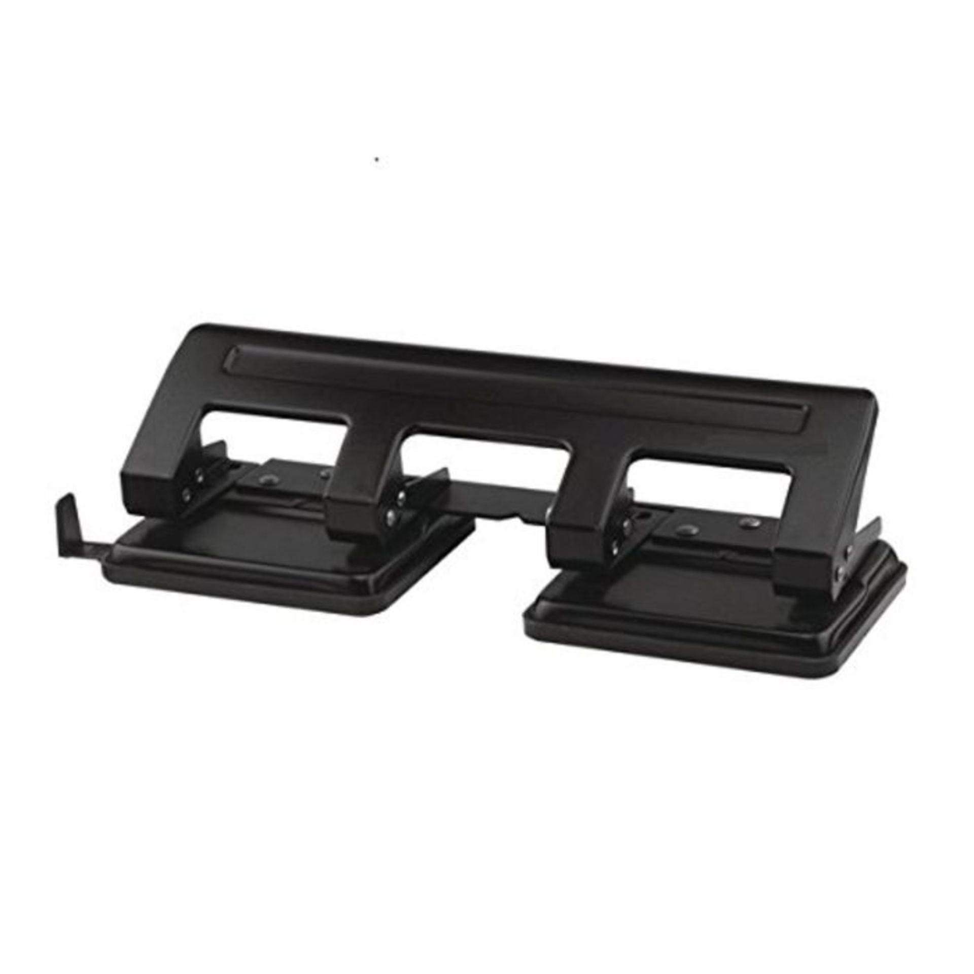 Q-Connect Fixed 4 Hole Punch, 75-P - Black