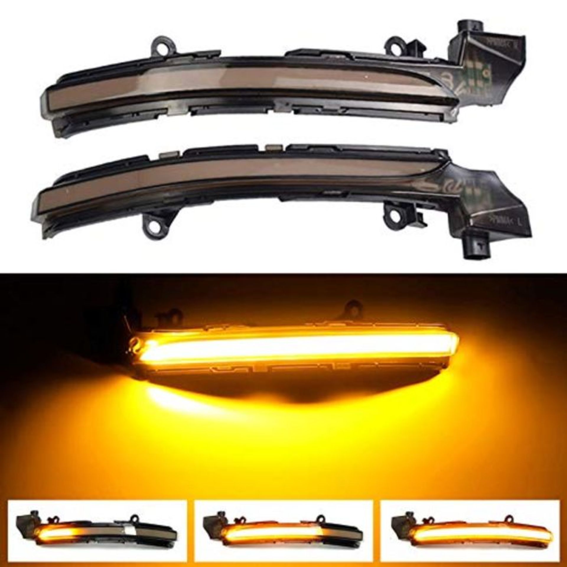 1 Pair LED Dynamic Indicator Lights Side Mirror Sequential Indicators Lamp Rearview Mi