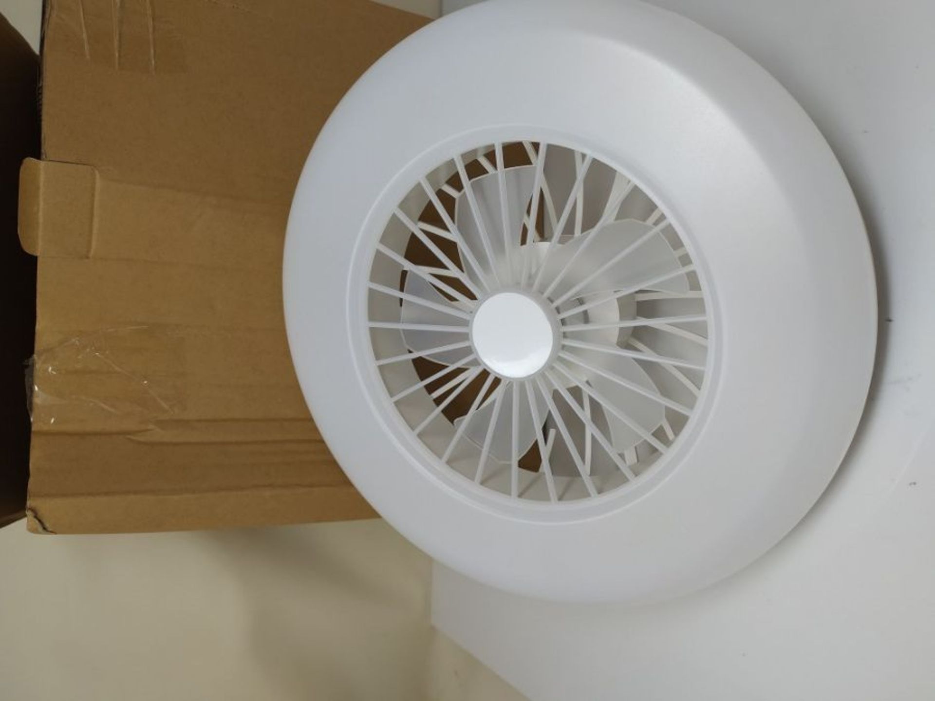 Modern LED Ceiling Fan with Light 20W Æ30cm Silent Fan Chandelier Invisible Ceiling F - Image 2 of 3