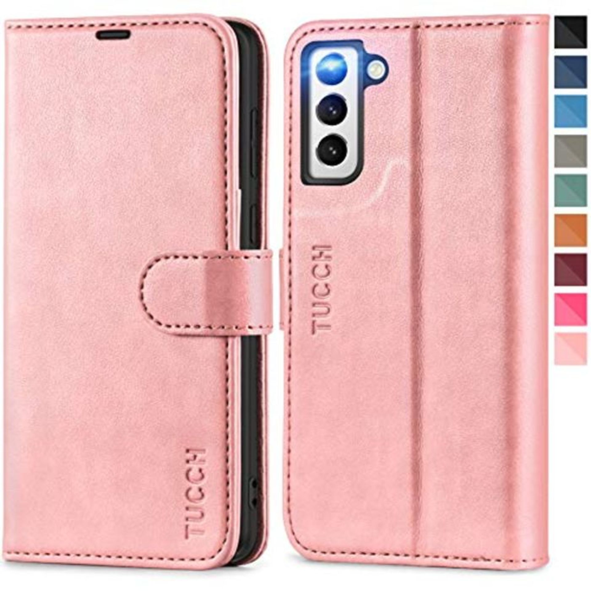 TUCCH Galaxy S21+ Plus Wallet Case, Magnetic PU Leather Viewing Stand[RFID Blocking][T