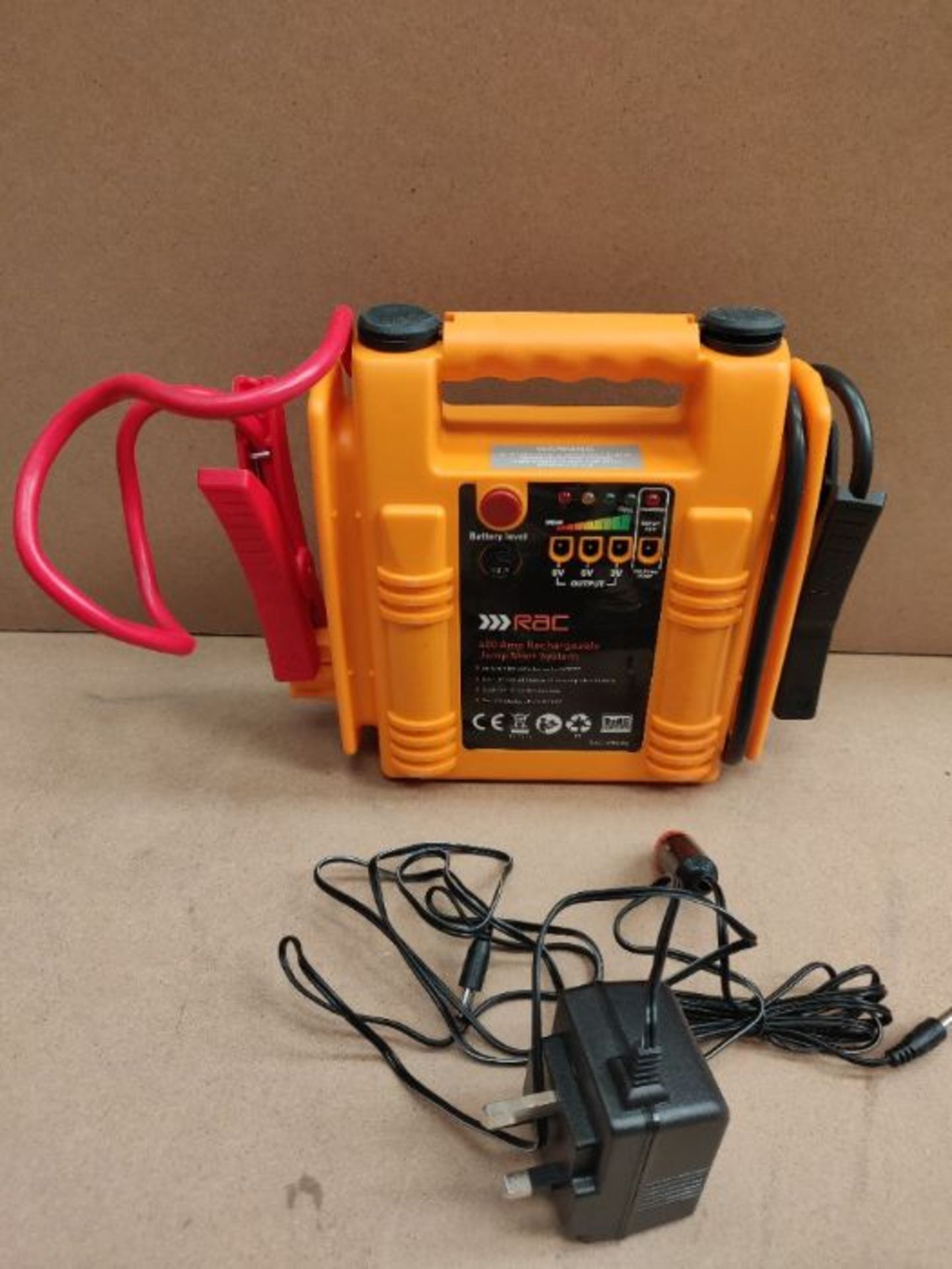 RAC 400 Amp Rechargeable Jump Start System HP082 - For Car Batteries up to 1500cc Petr - Image 3 of 3