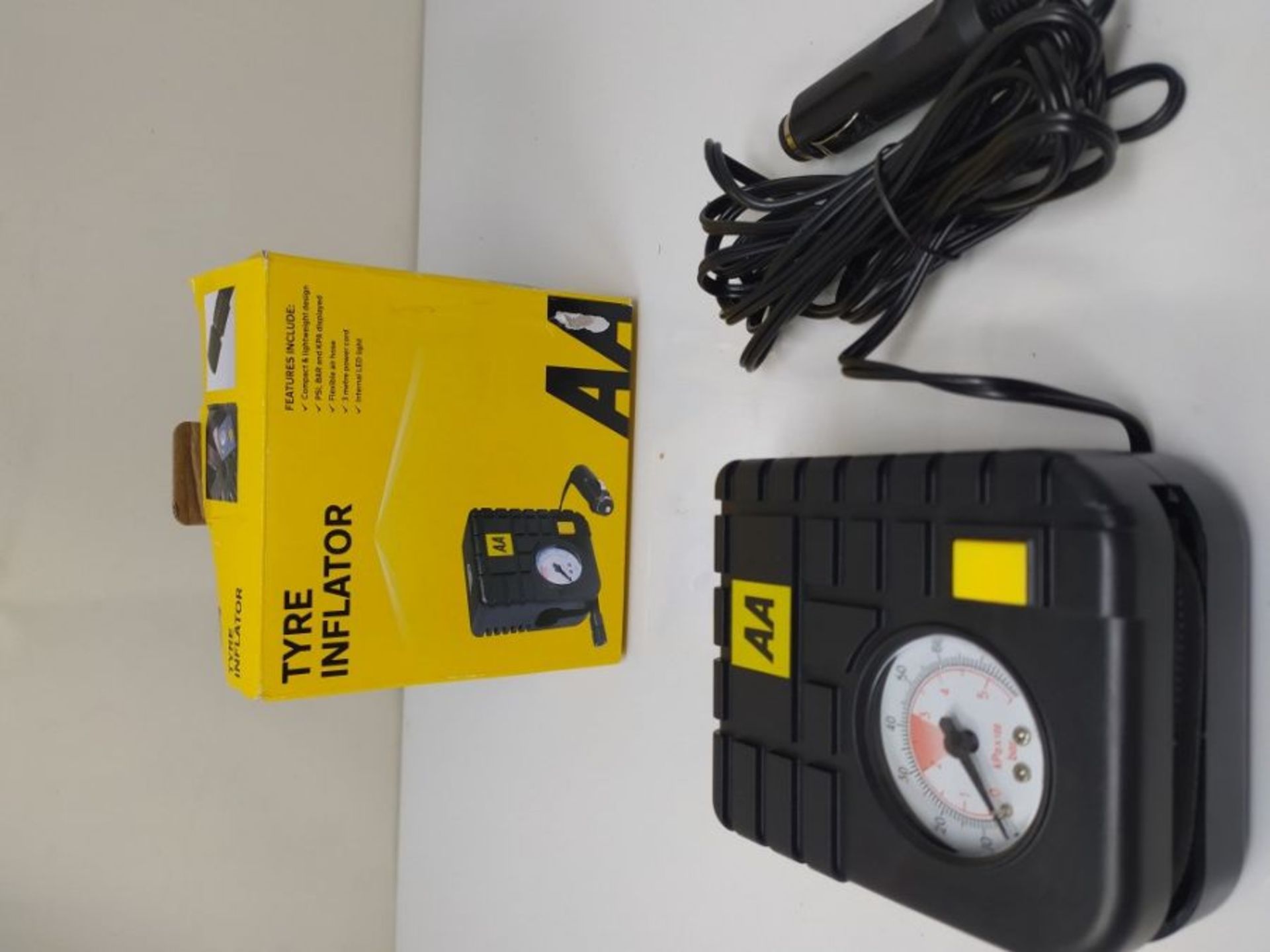 AA 12 V Compact Tyre Inflator AA5007  For Cars Other Vehicles Inflatables Bicycles - Image 2 of 2