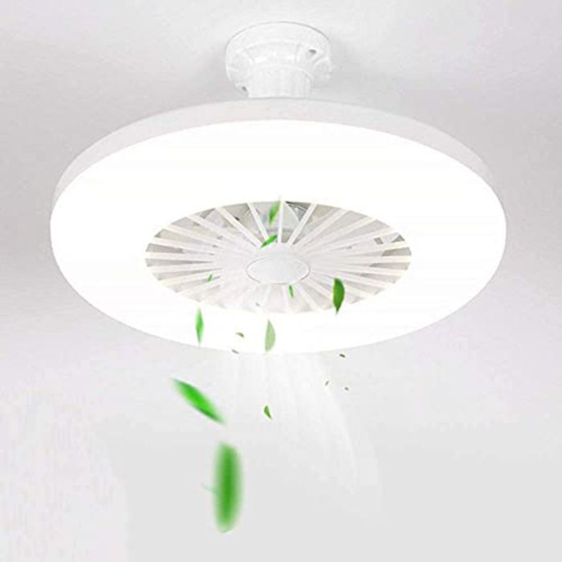 Modern LED Ceiling Fan with Light 20W Æ30cm Silent Fan Chandelier Invisible Ceiling F