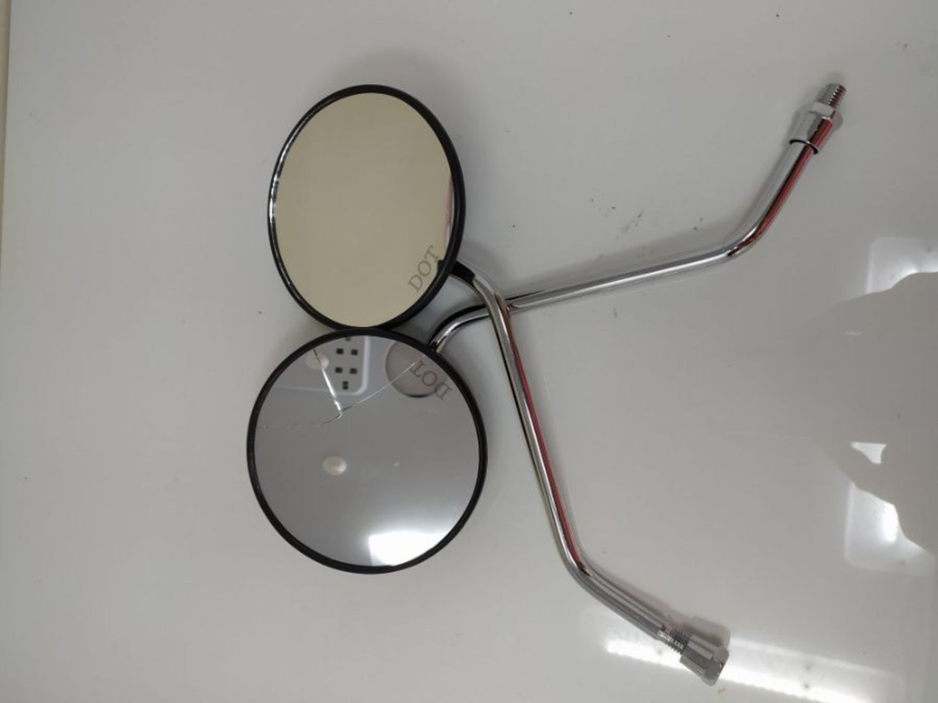 [CRACKED] Scooter Moped Mirrors PAIR - 8mm Clockwise Thread - Universal Fit - Image 2 of 2