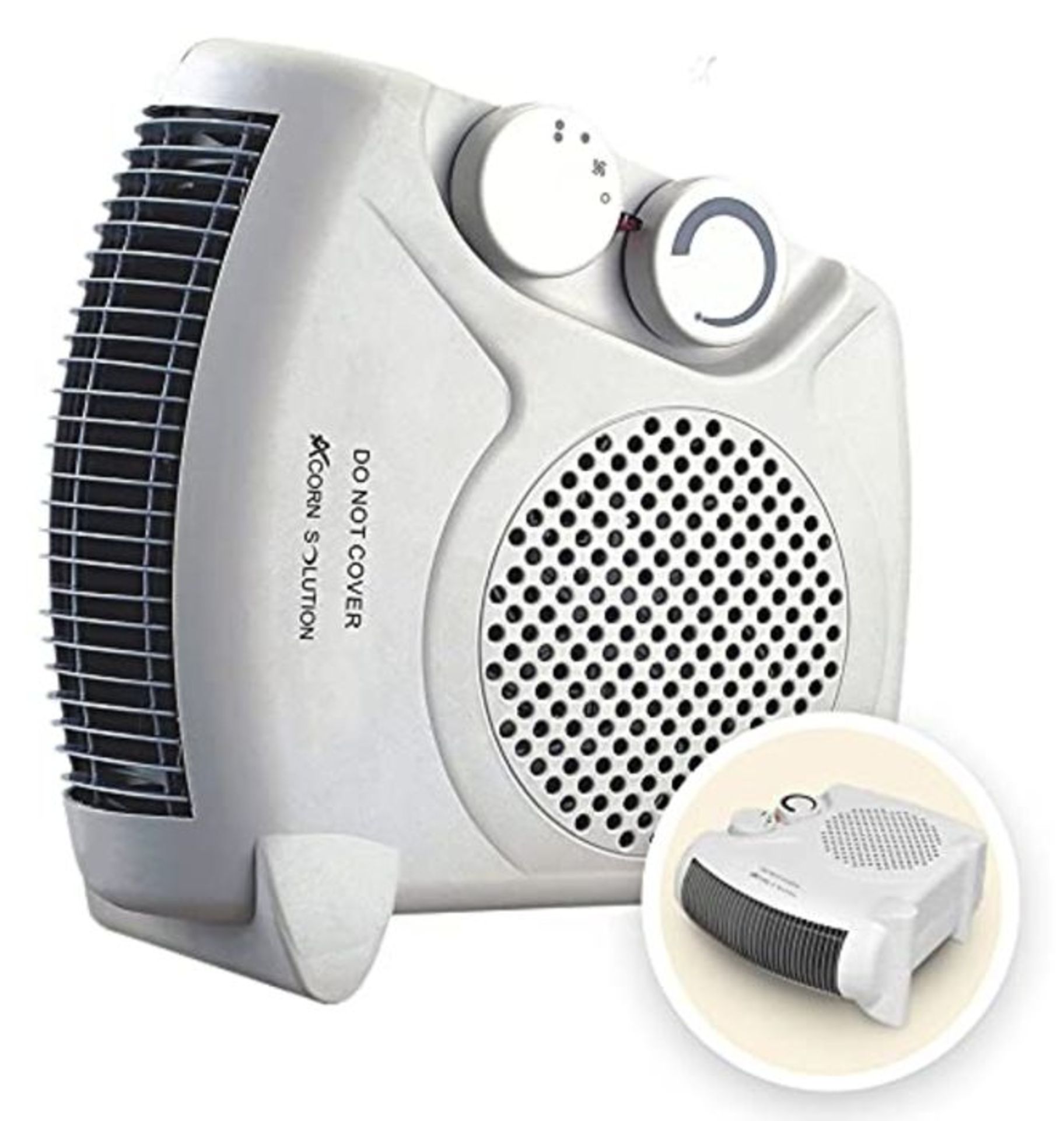 AcornSolution Electric Fan Heater, Portable 2KW Fan Heater with Adjustable Thermostat