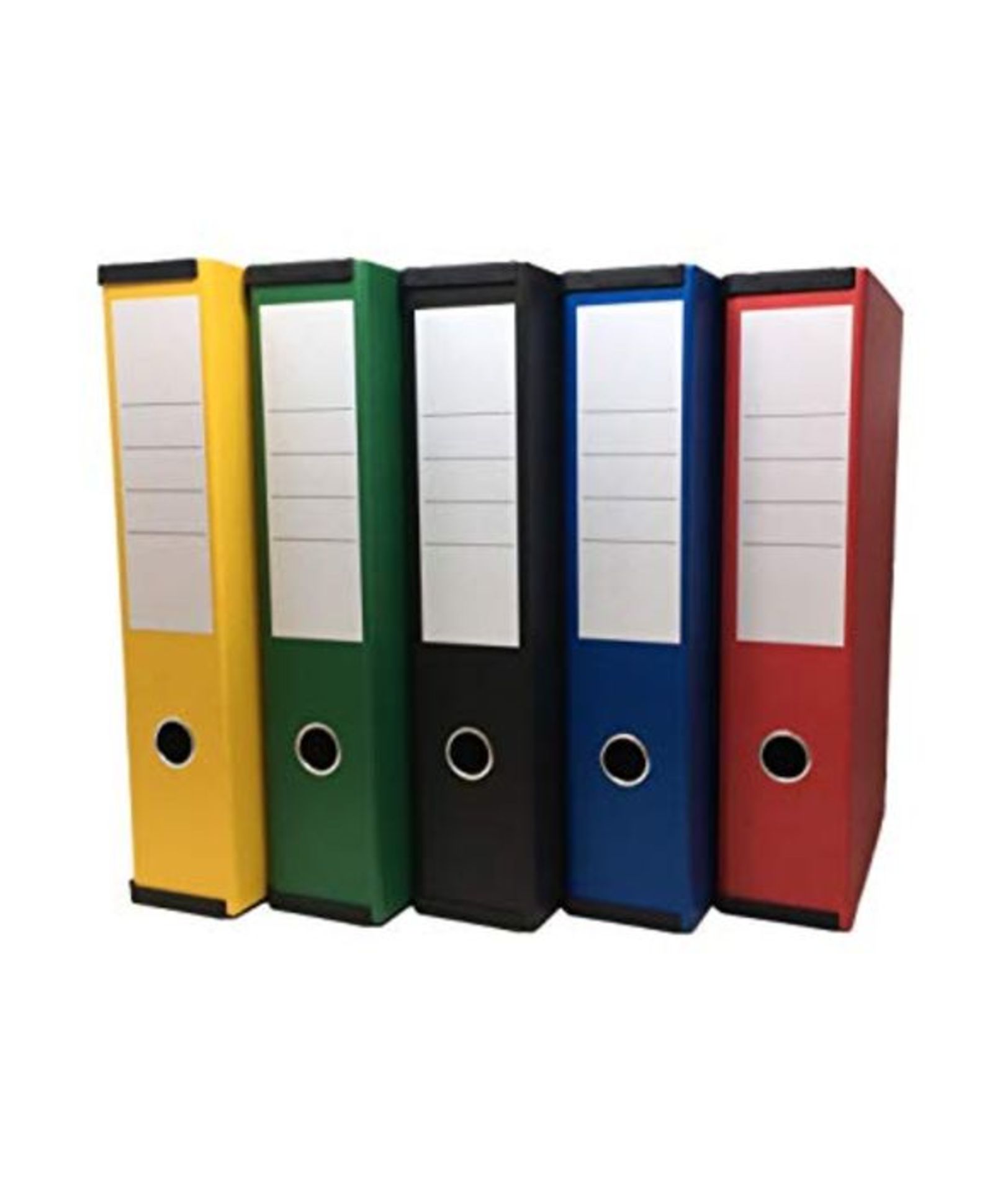 Box File Lock Spring with Ring Pull and Catch, 70mm Spine, Foolscap Assorted Pack of 5