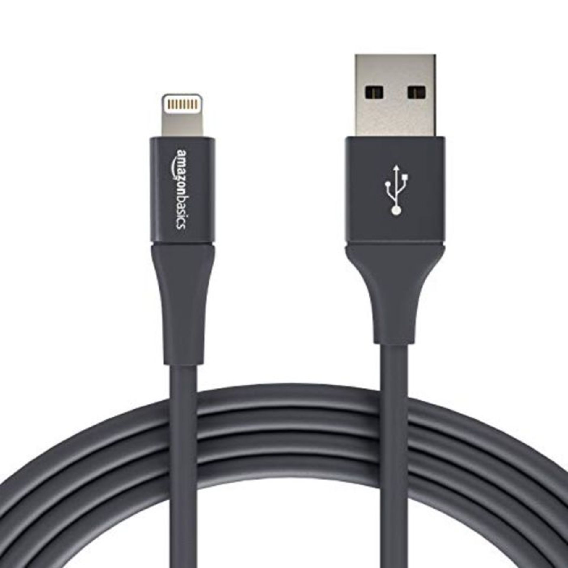 Amazon Basics USB A Cable with Lightning Connector, Premium Collection - 10 Feet (3 Me