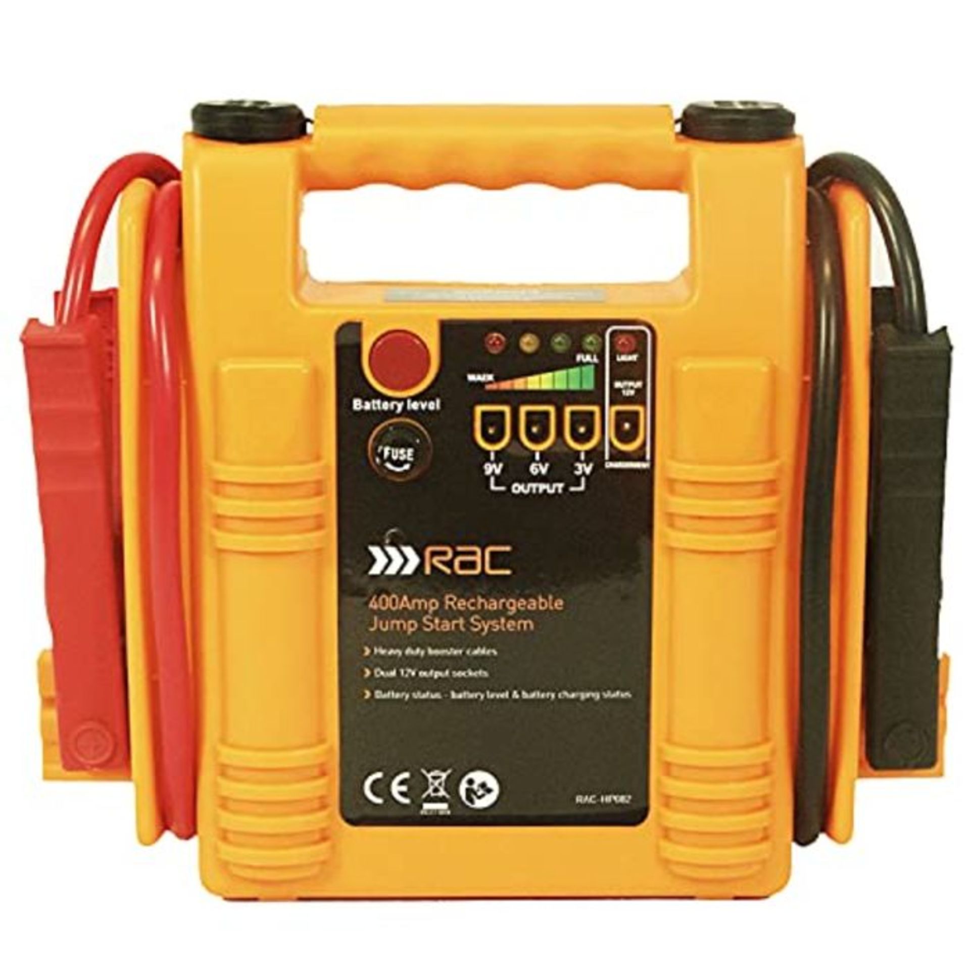 RAC 400 Amp Rechargeable Jump Start System HP082 - For Car Batteries up to 1500cc Petr