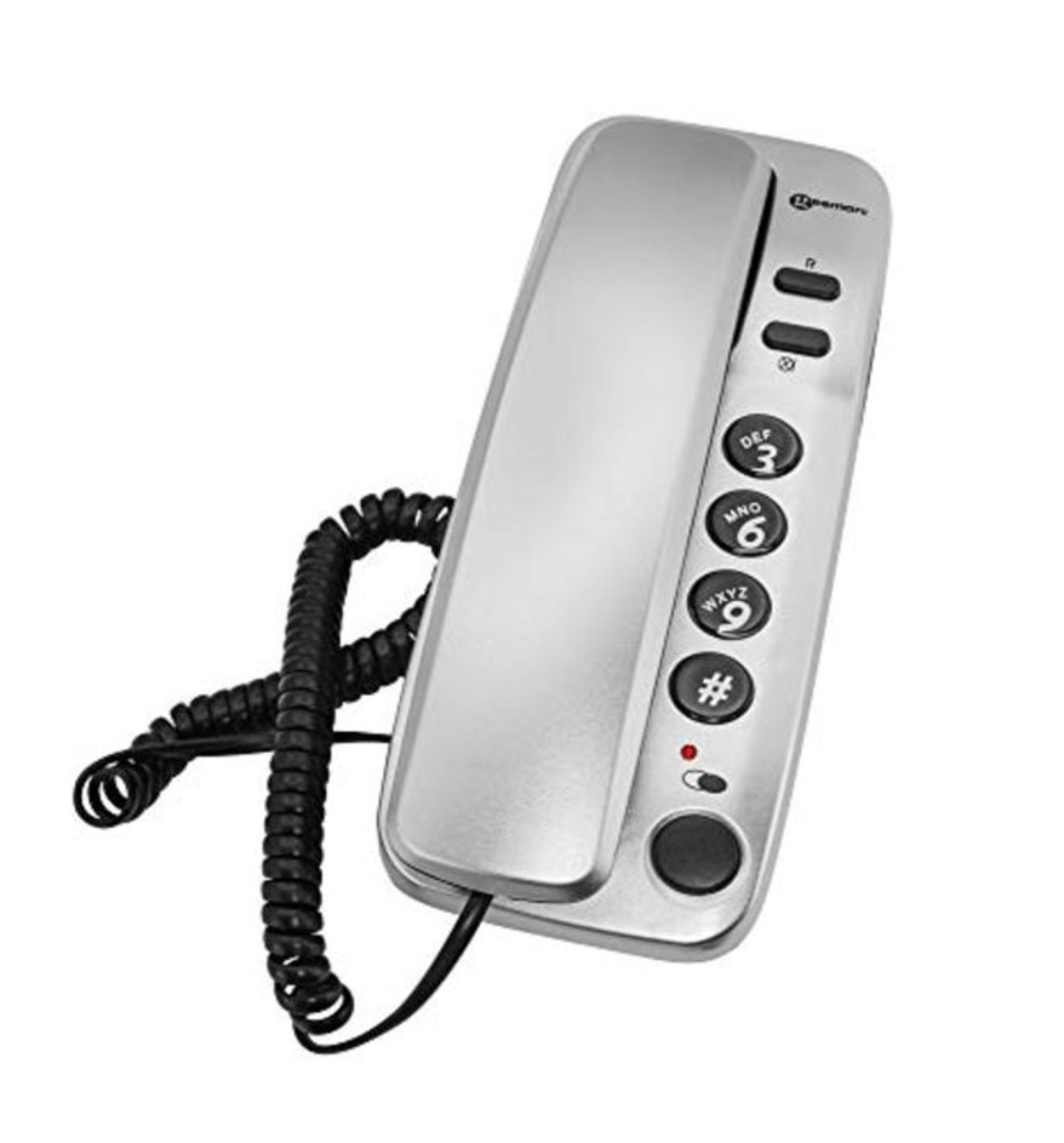 Geemarc Marbella - Gondola Style Corded Analogue Telephone with Large Buttons, Mute an