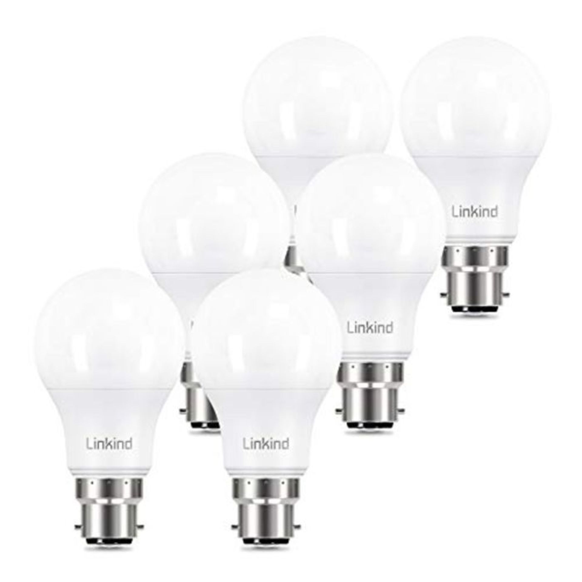 Linkind B22 Bayonet Cap Dimmable LED Light Bulb, 8.8W(60W Equivalent) 806lm A60 Classi