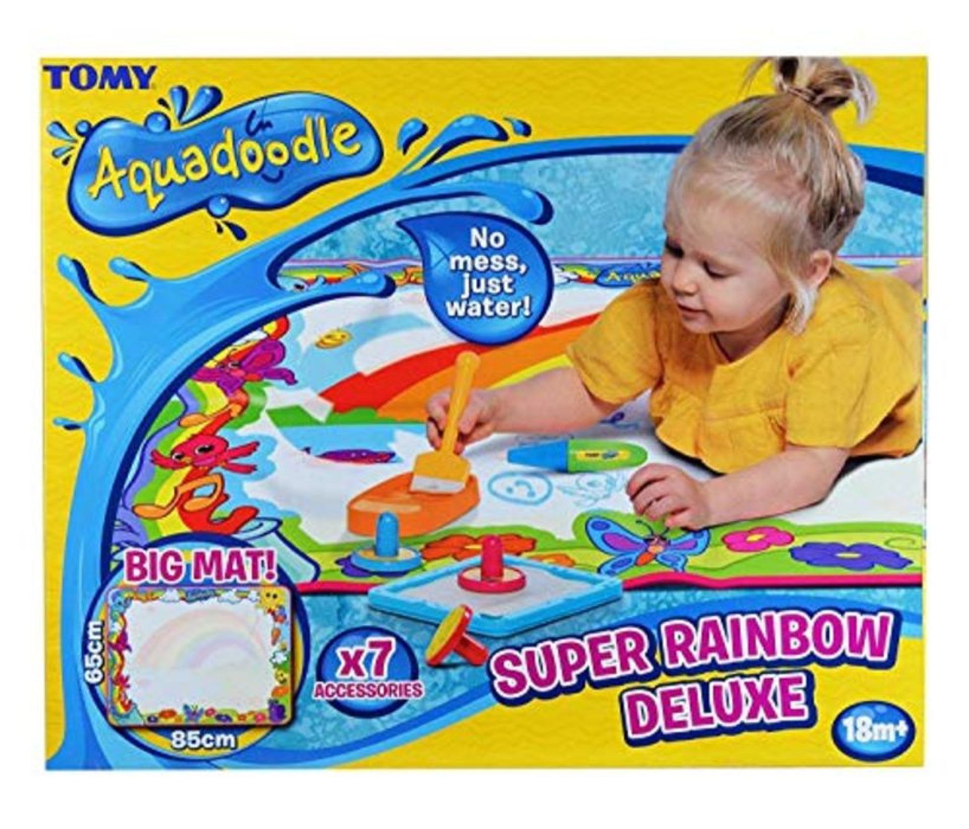 Aquadoodle Super Rainbow Deluxe Large Water Doodle Mat, Official TOMY No Mess Colourin