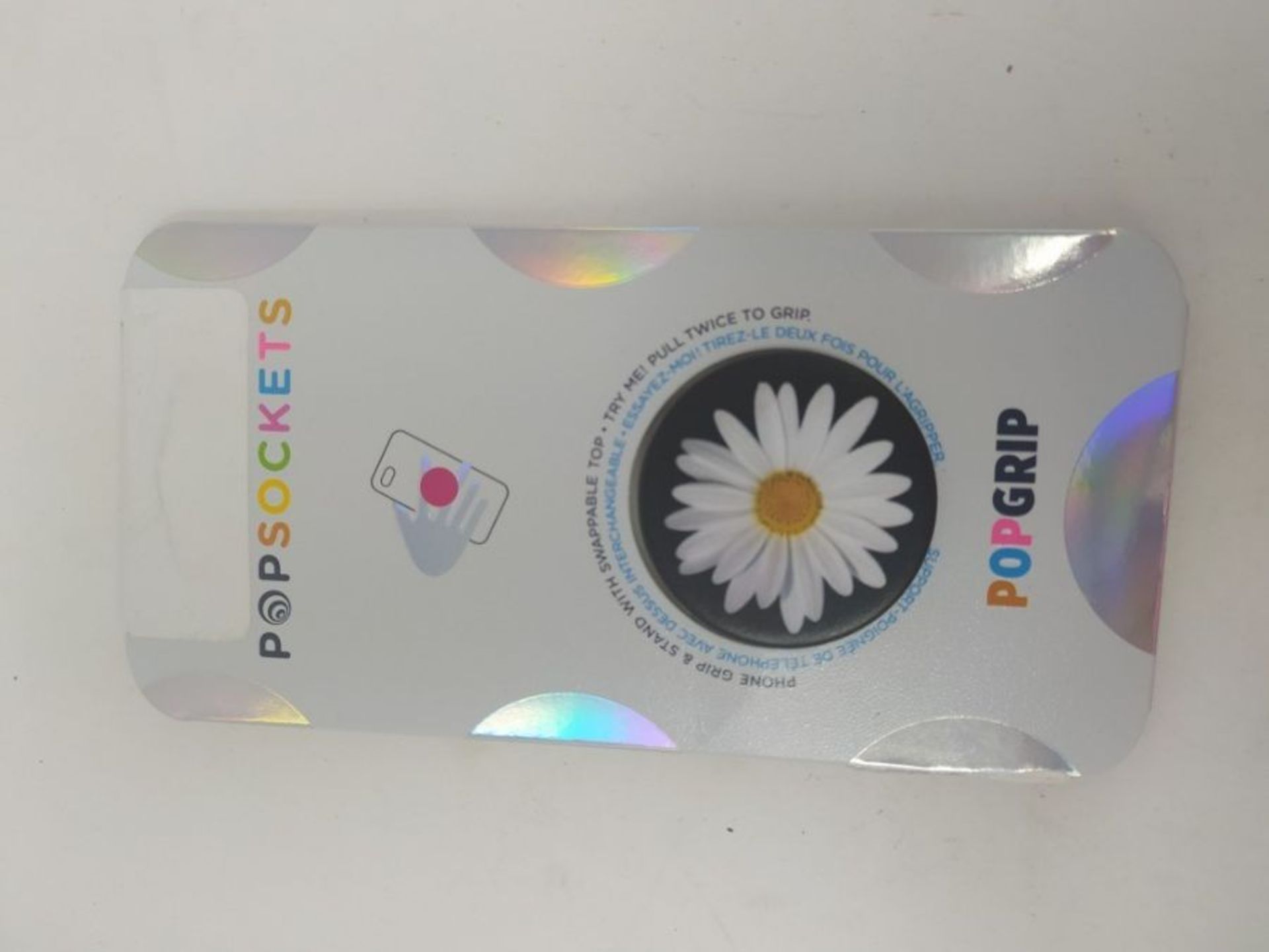 PopSockets PopGrip - Expanding Stand and Grip with Swappable Top - White Daisy - Image 2 of 2