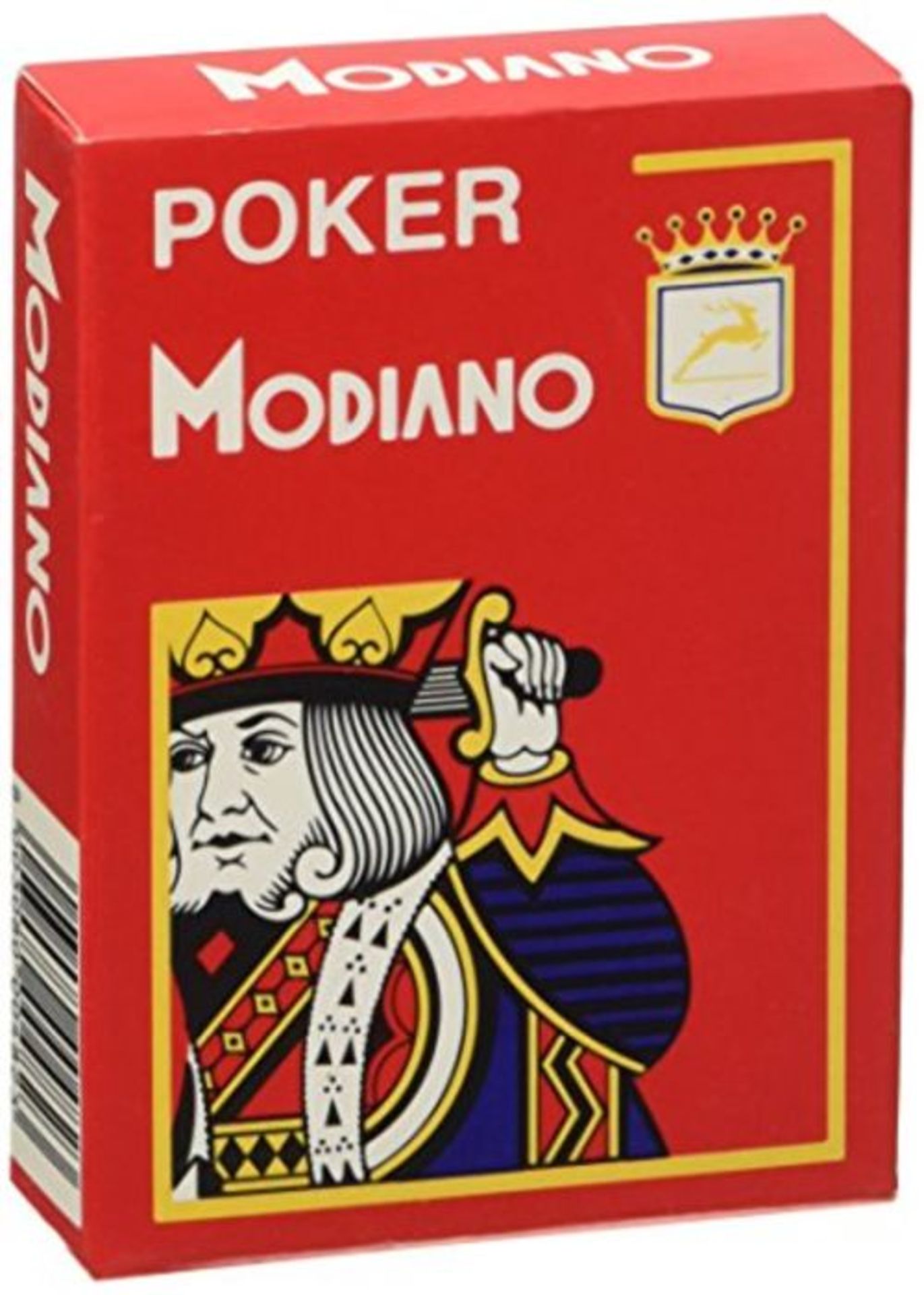 Modiano Cristallo 482   Poker Playing Cards, Index 4, Red