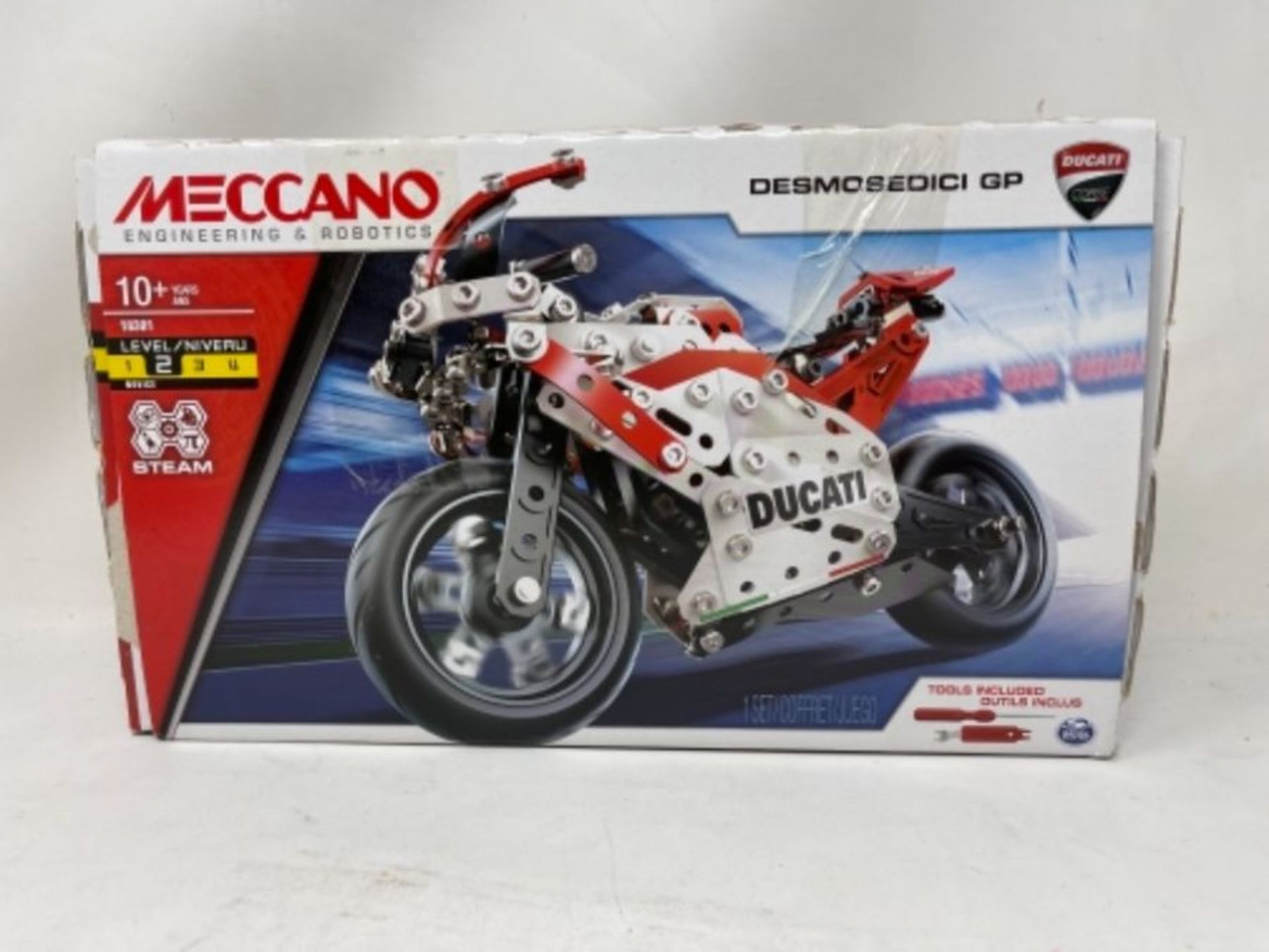 MECCANO  Ducati Desmosedici GP S.T.E.A.M Building Kit with Coil-spring Suspension, - Image 3 of 3