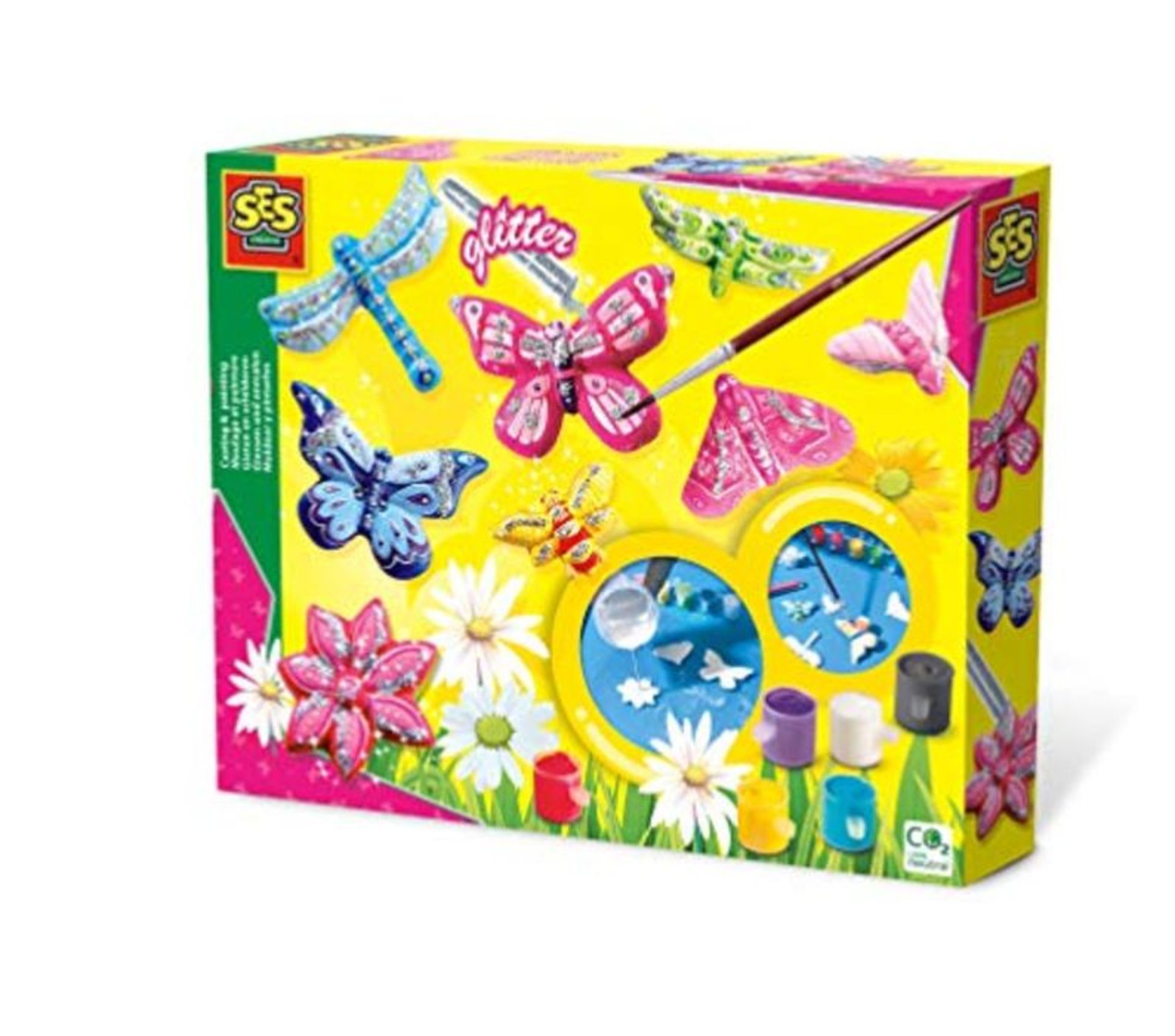 [INCOMPLETE] SES Creative 01131 Children's Butterfly Glitter Casting and Painting Set
