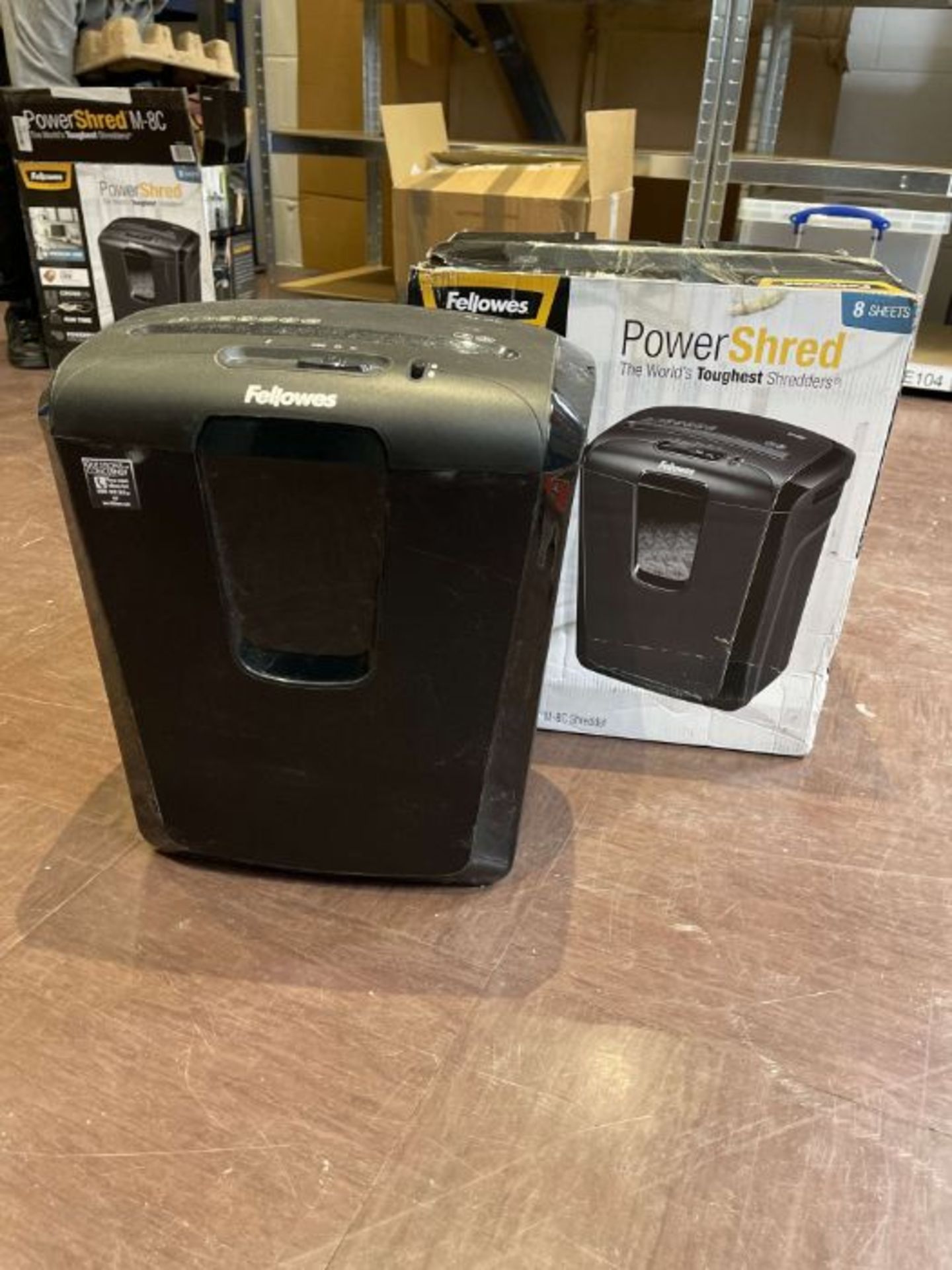 Fellowes Powershred M-8C 8 Sheet Cross Cut Personal Shredder With Safety Lock, Black - Image 2 of 2