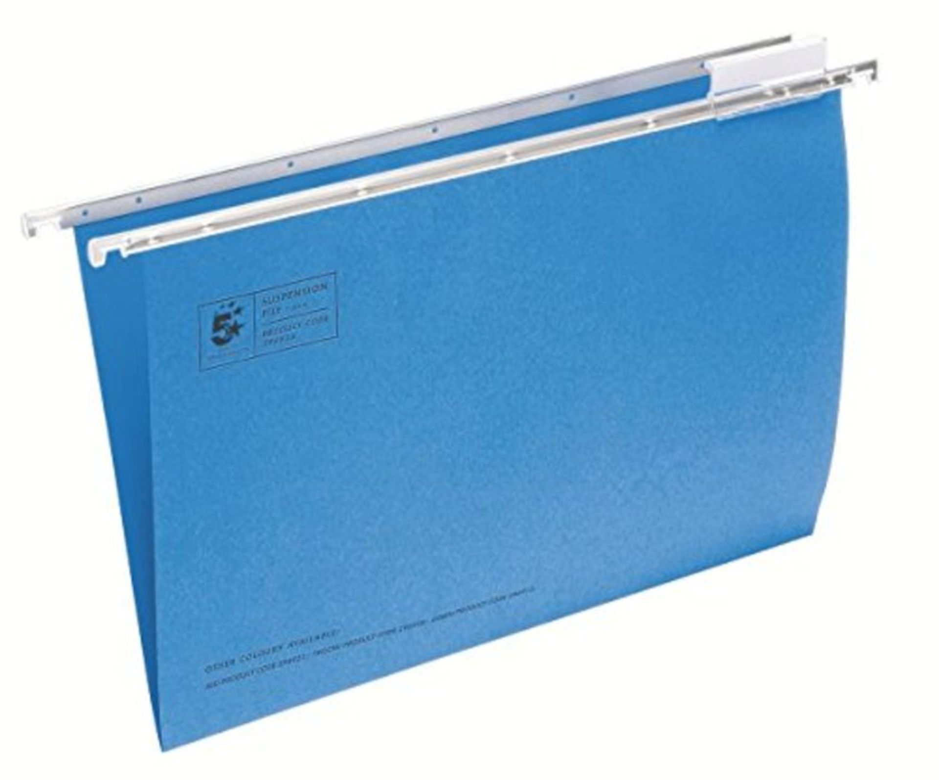 5 Star Office Suspension File Manilla Heavyweight with Tabs and Inserts Foolscap Blue