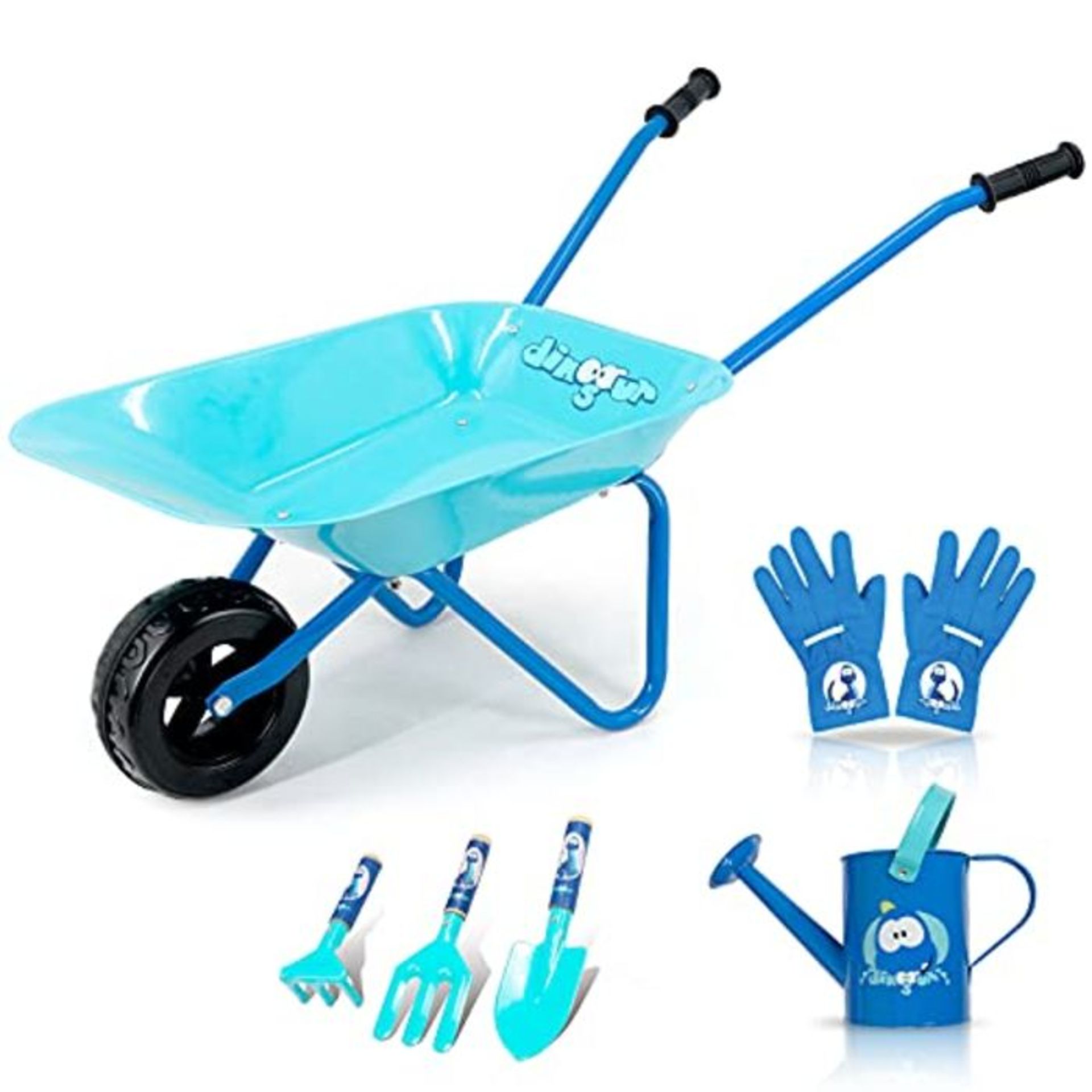 [INCOMPLETE] Colwelt Kids Metal Wheelbarrow 6Pcs, Childrens Wheelbarrow Kids Gardening