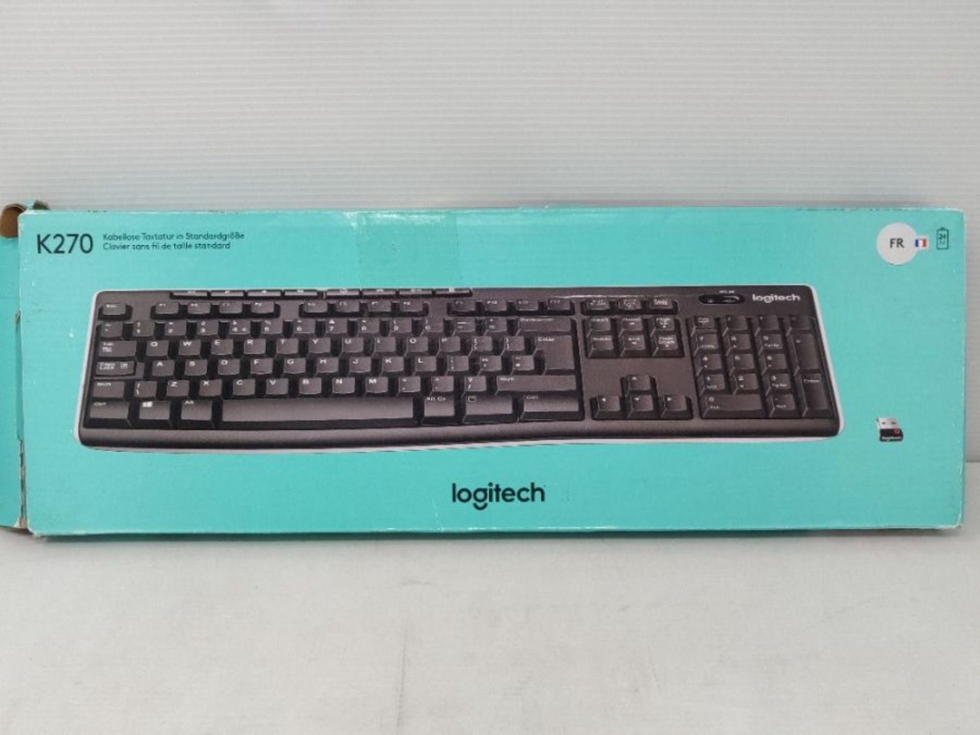 [INCOMPLETE] Logitech K270 Wireless Keyboard, AZERTY French Layout - Black - Image 2 of 3