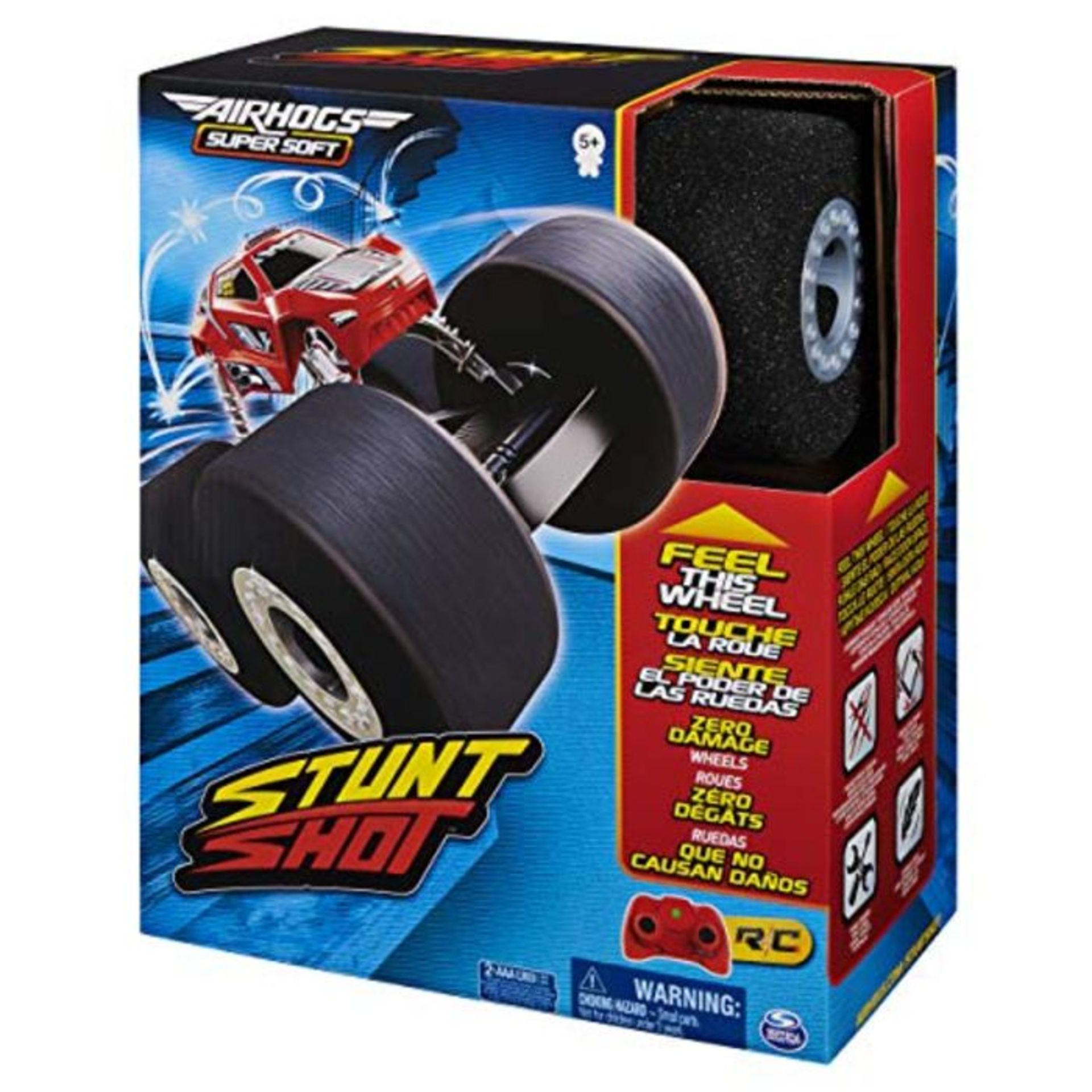 Air Hogs Super Soft, Stunt Shot Indoor Remote Control Stunt Vehicle with Soft Wheels,