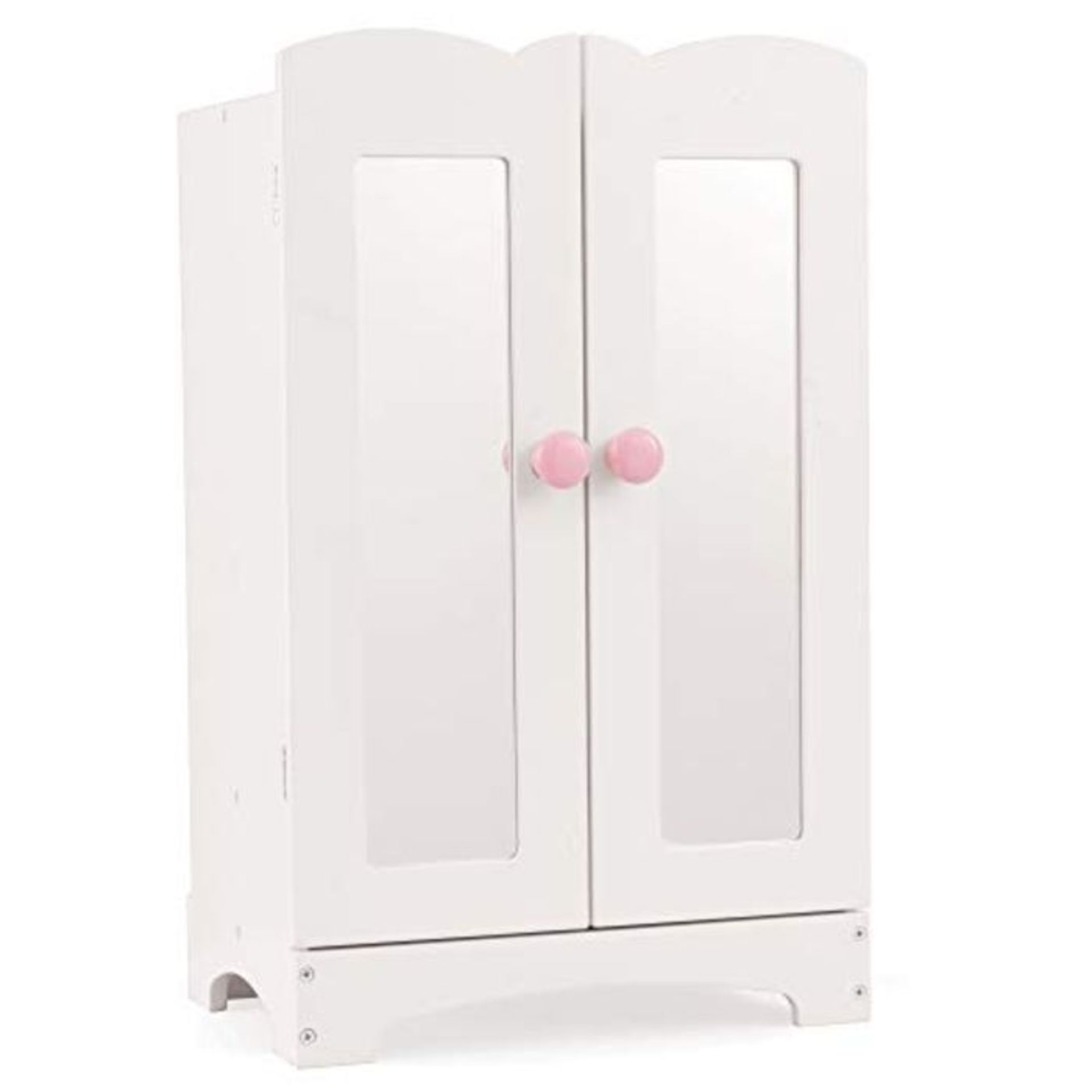 KidKraft 60132 Lil' Doll Armoire Wooden Closet with Clothes Hangers, Bedroom Furniture