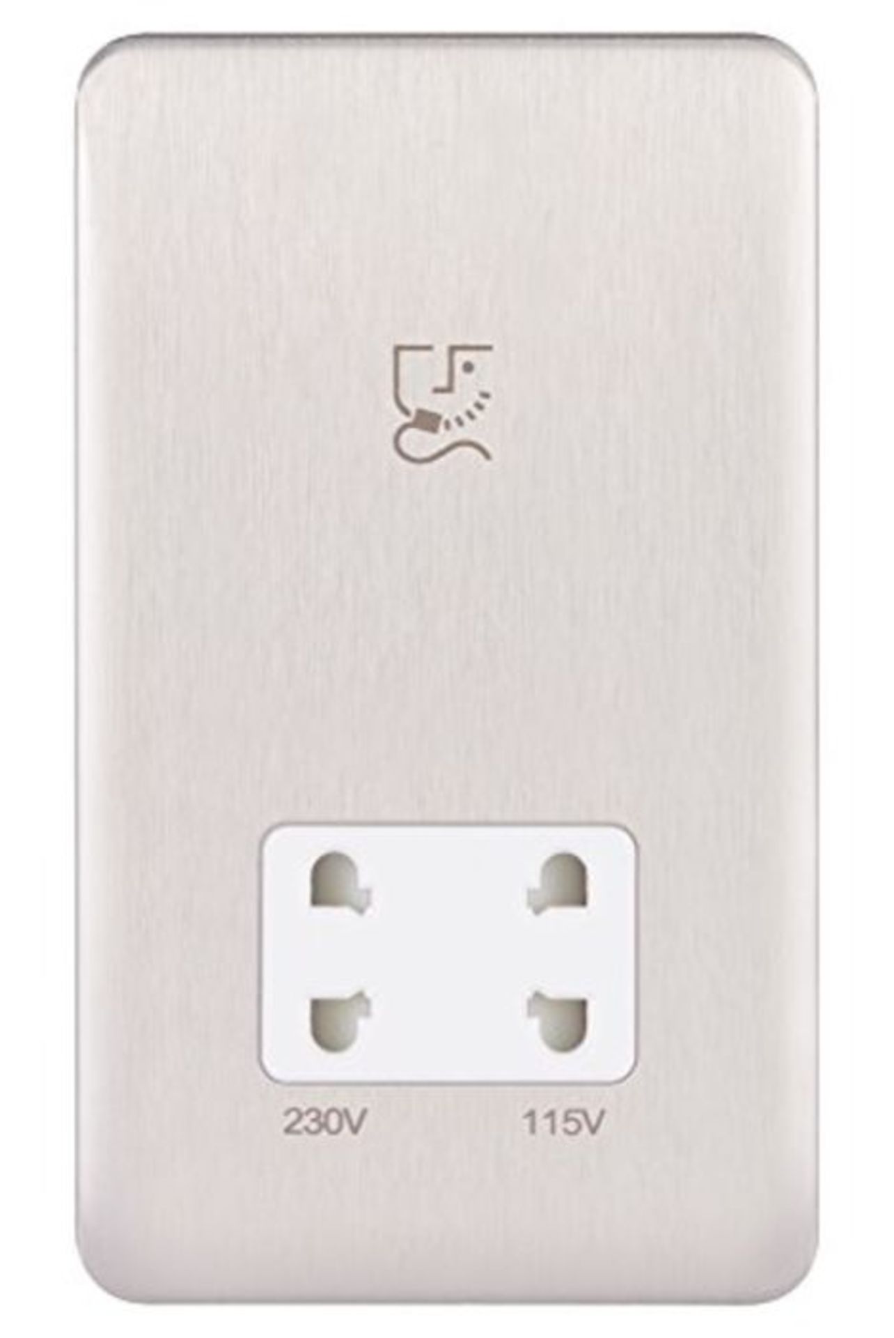 RRP £50.00 Schneider Electric Lisse Screwless Deco - Shaver Socket, Dual Voltage, 115/230V, GGBL7 - Image 2 of 3