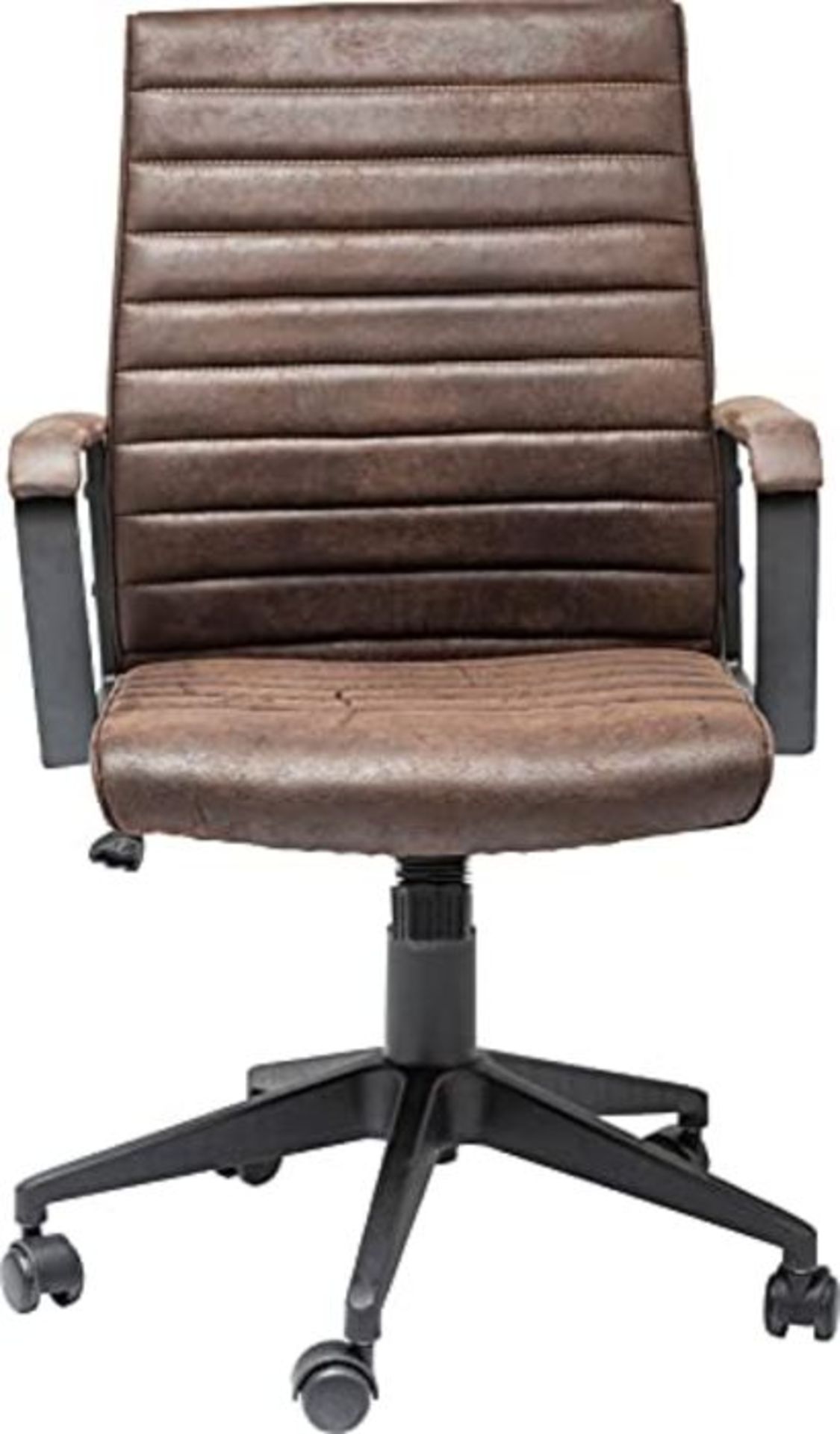 RRP £135.00 [INCOMPLETE] Kare Labora Office Swivel Chair, faux leather, Brown, 61 x 57 x 105 cm - Image 2 of 3