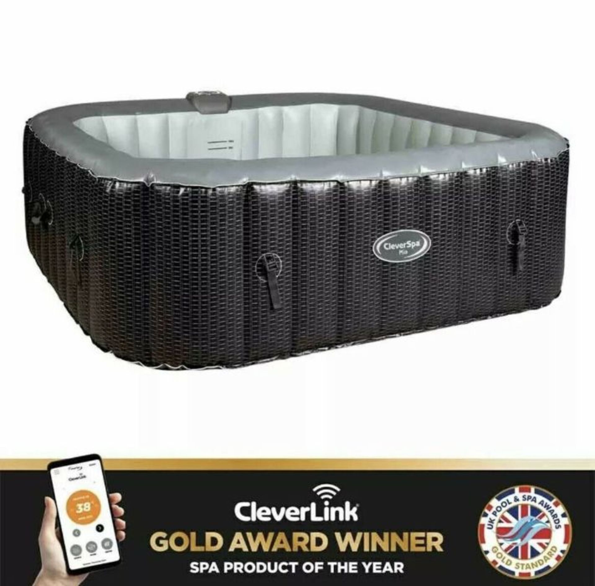 RRP £472.00 CleverSpa Mia 6 person Hot tub (faulty not inflating)