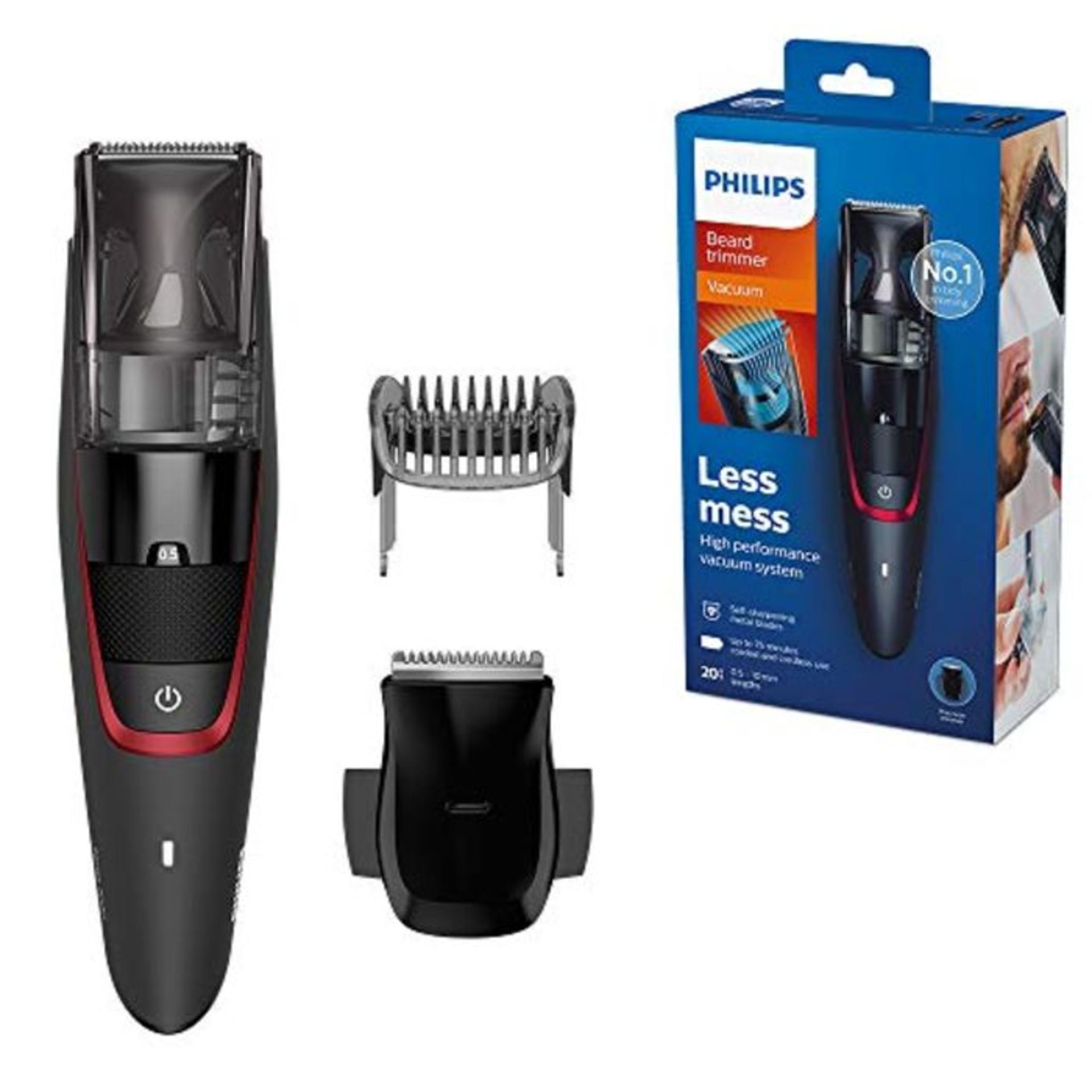 RRP £54.00 Philips Beard & Stubble Trimmer for Men, Series 7000, 20 Length Settings with Integrat