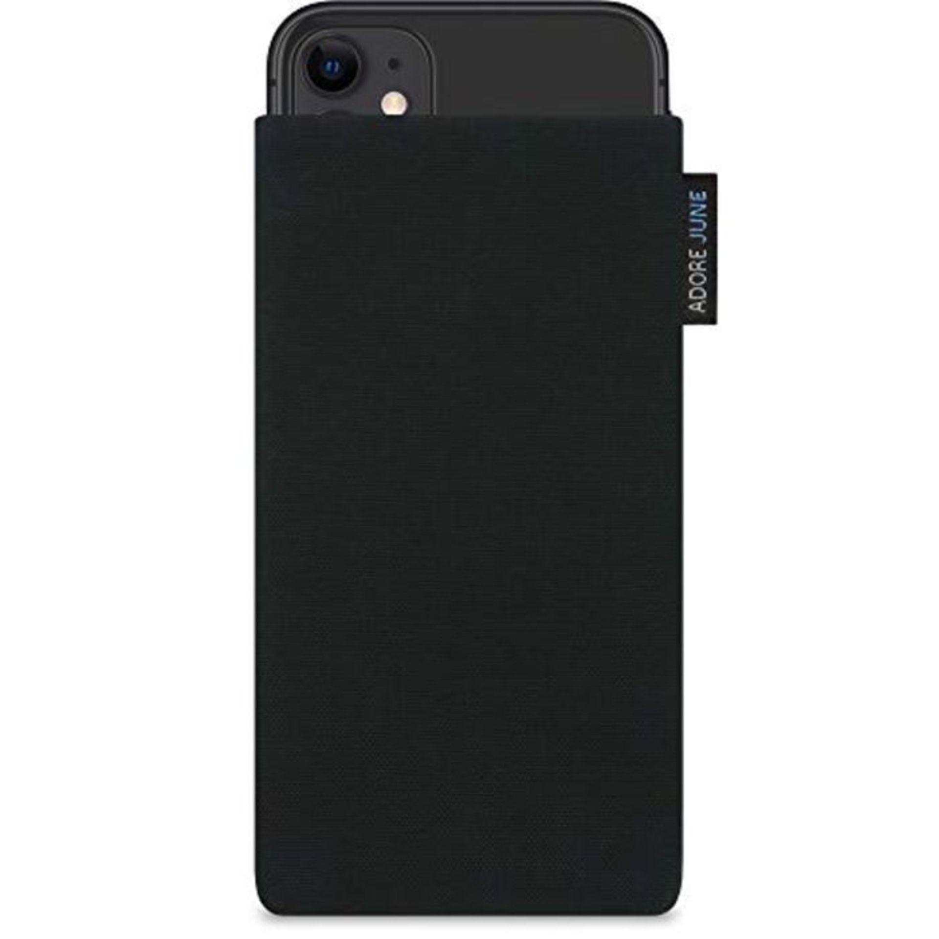 Adore June Classic Black Protection Sleeve compatible with Apple iPhone 11, Pouch Case