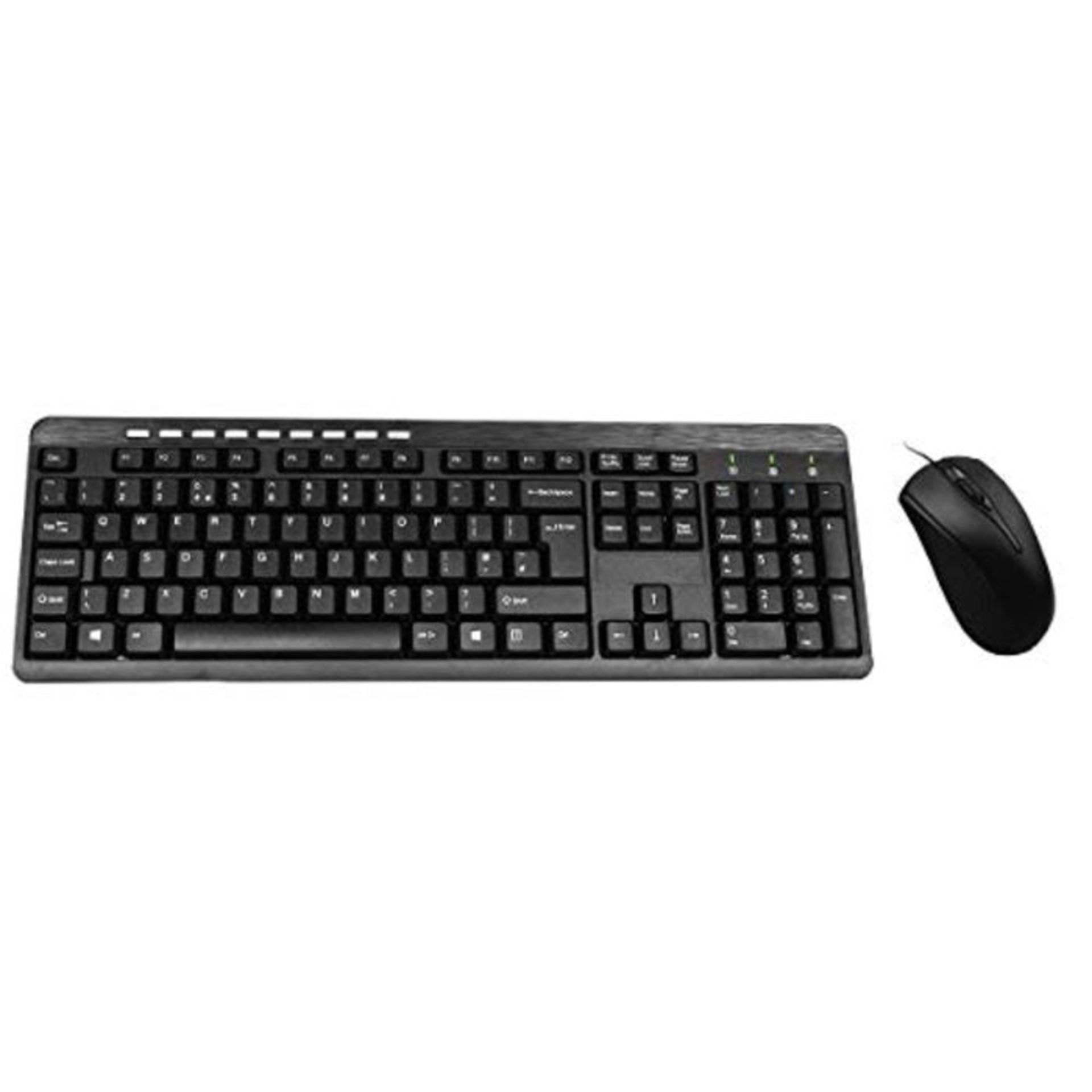 CiT Wired USB Keyboard & Mouse Combo, Ergonomic Design, UK Qwerty Layout, Windows Comp