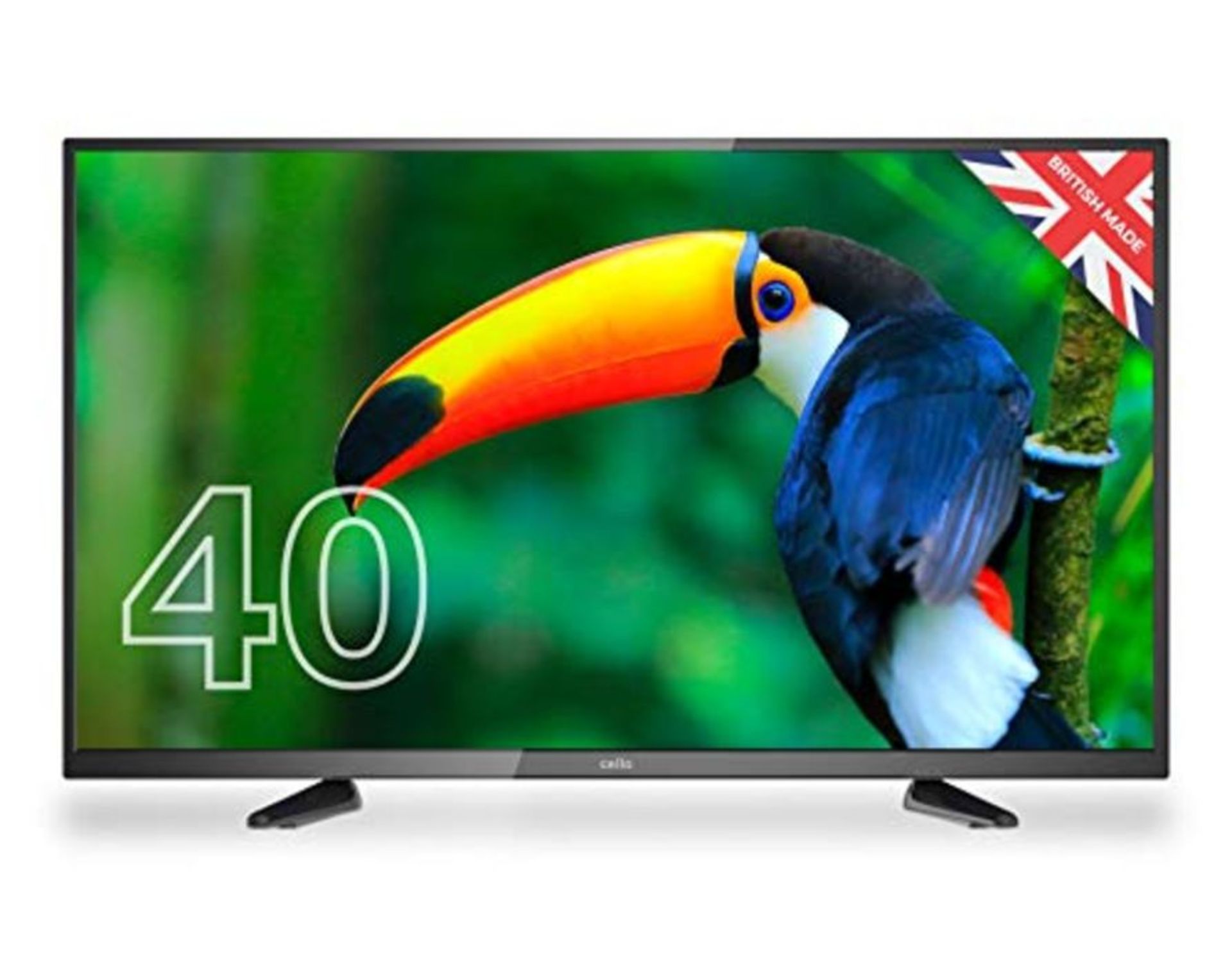 RRP £262.00 (Broken Screen) Cello ZBVD0204 40" inch Full HD LED TV and Freeview HD Made in the UK