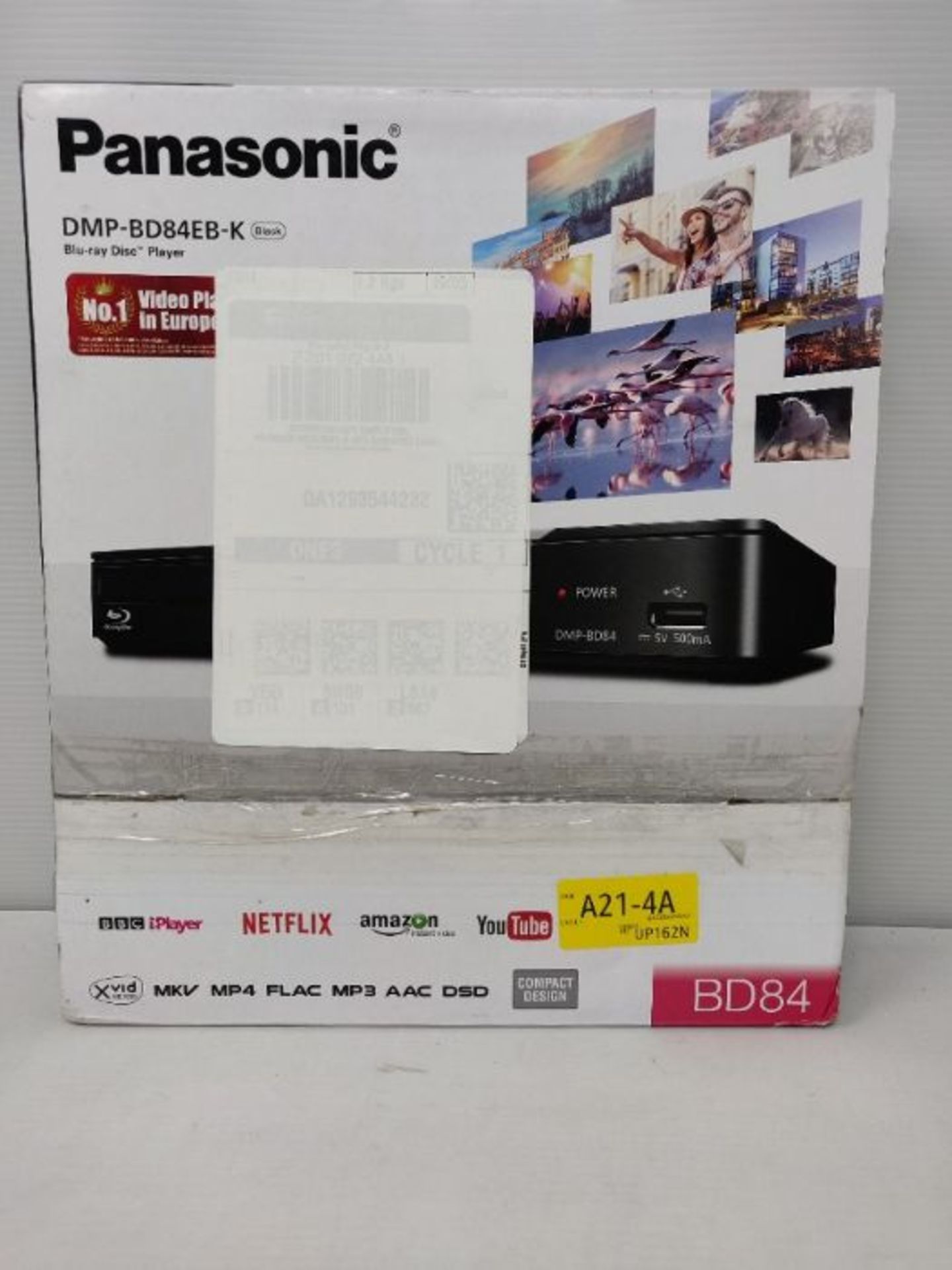 RRP £59.00 Panasonic DMP-BD84EB-K Smart Network 2D Blu-ray Disc/DVD Player - Black - Image 2 of 3