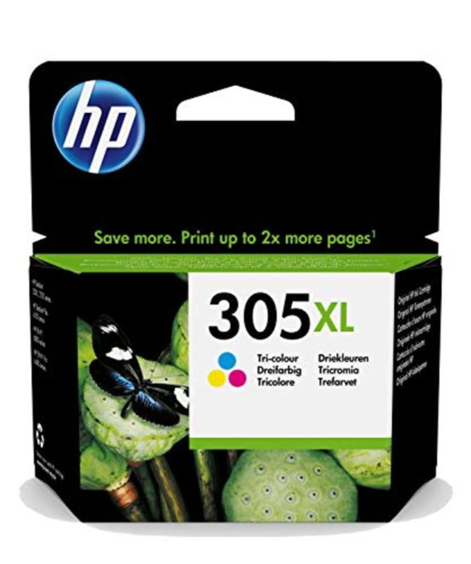 HP 3YM63AE 305XL High Yield Original Ink Cartridge, Tri-color, Single Pack - Image 3 of 4