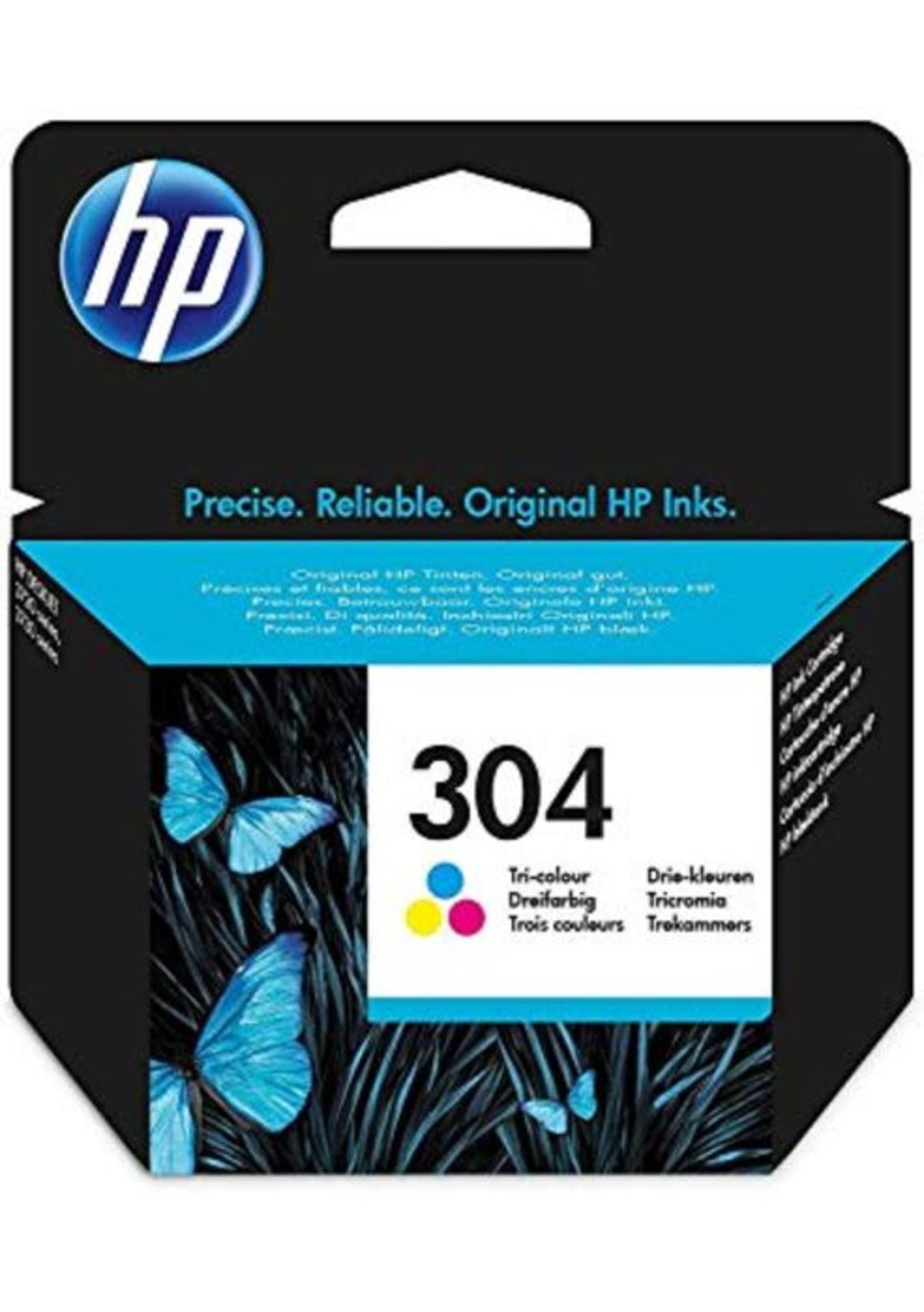 HP N9K05AE 304 Original Ink Cartridge, Tri-Color, Single Pack