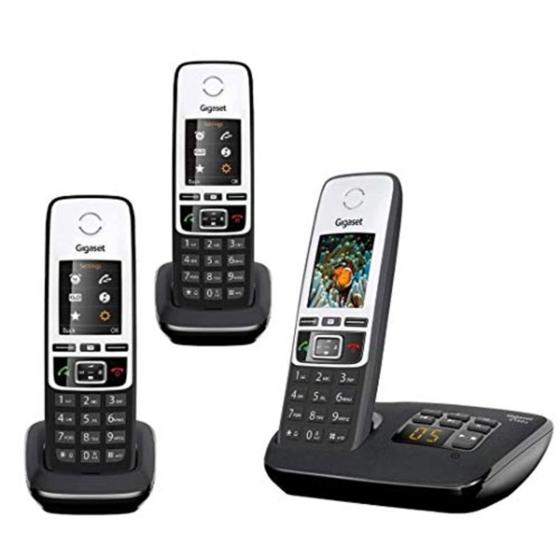 RRP £73.00 Gigaset C190A TRIO - Premium Cordless Home Phone with Answer Machine and Nuisance Call