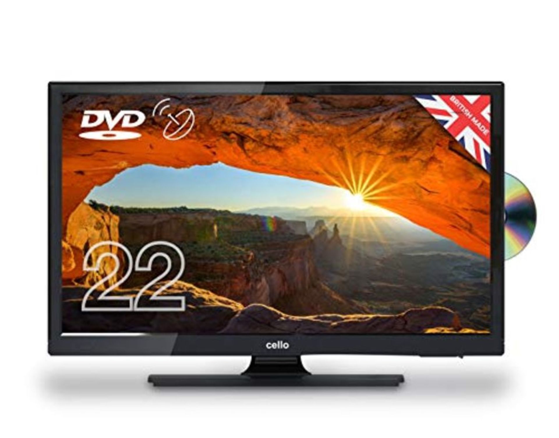 RRP £209.00 Cello 22" C22230FT2S2 12 Volt LED TV/DVD Freeview HD and Satellite Tuner Made In The U