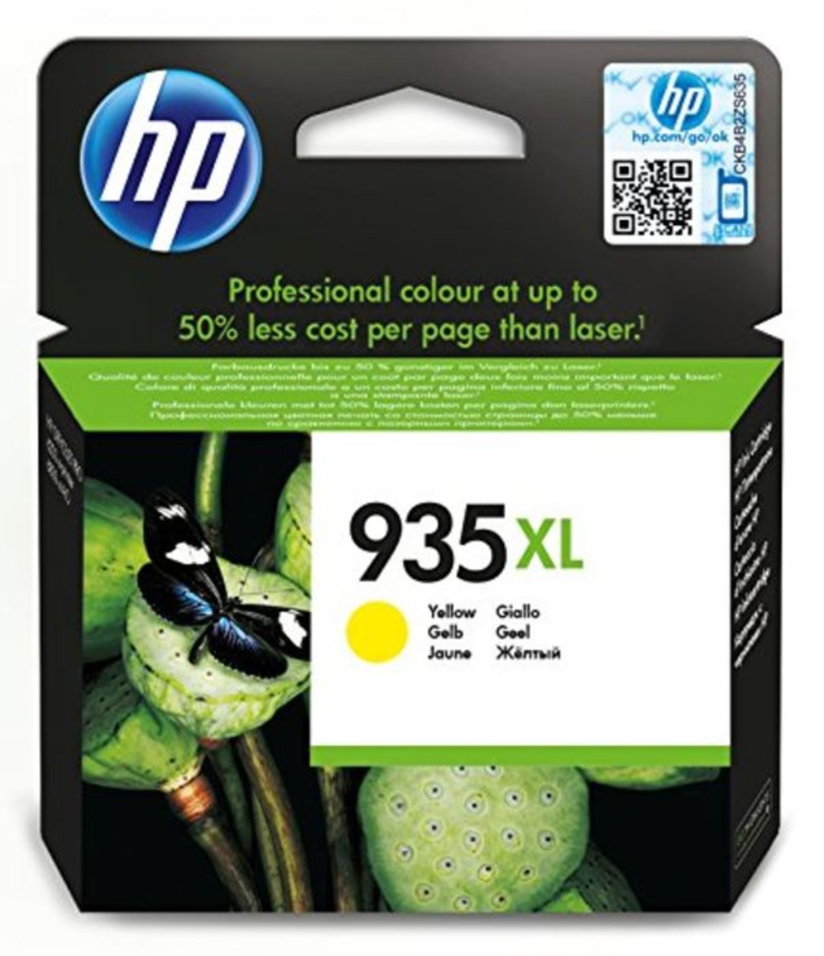 HP C2P26AE 935XL High Yield Original Ink Cartridge, Yellow, Single Pack