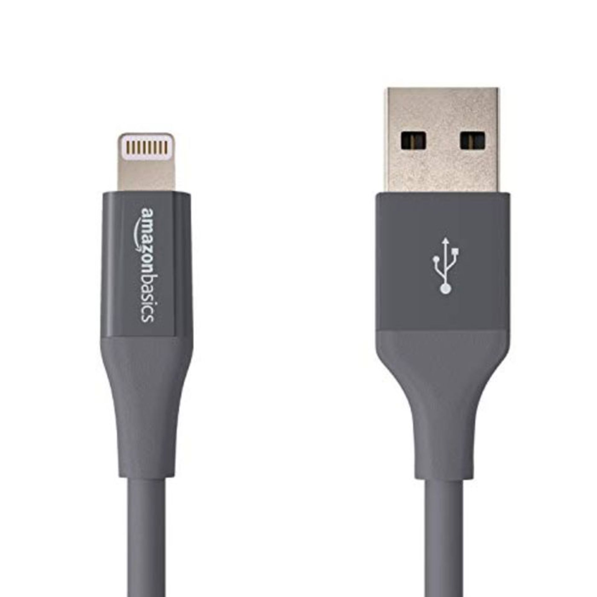 Amazon Basics USB A Cable with Lightning Connector, Advanced Collection - 4 Inches (10