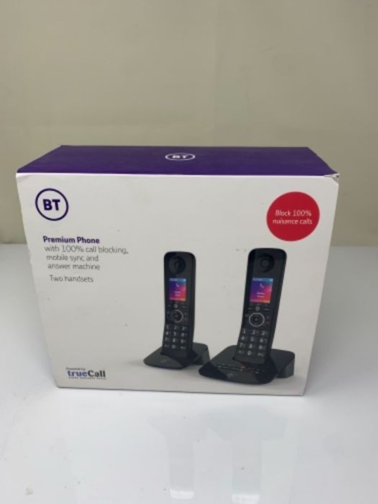 RRP £80.00 BT Premium Cordless Home Phone with 100% Nuisance Call Blocking, Mobile sync and Answe - Image 2 of 3