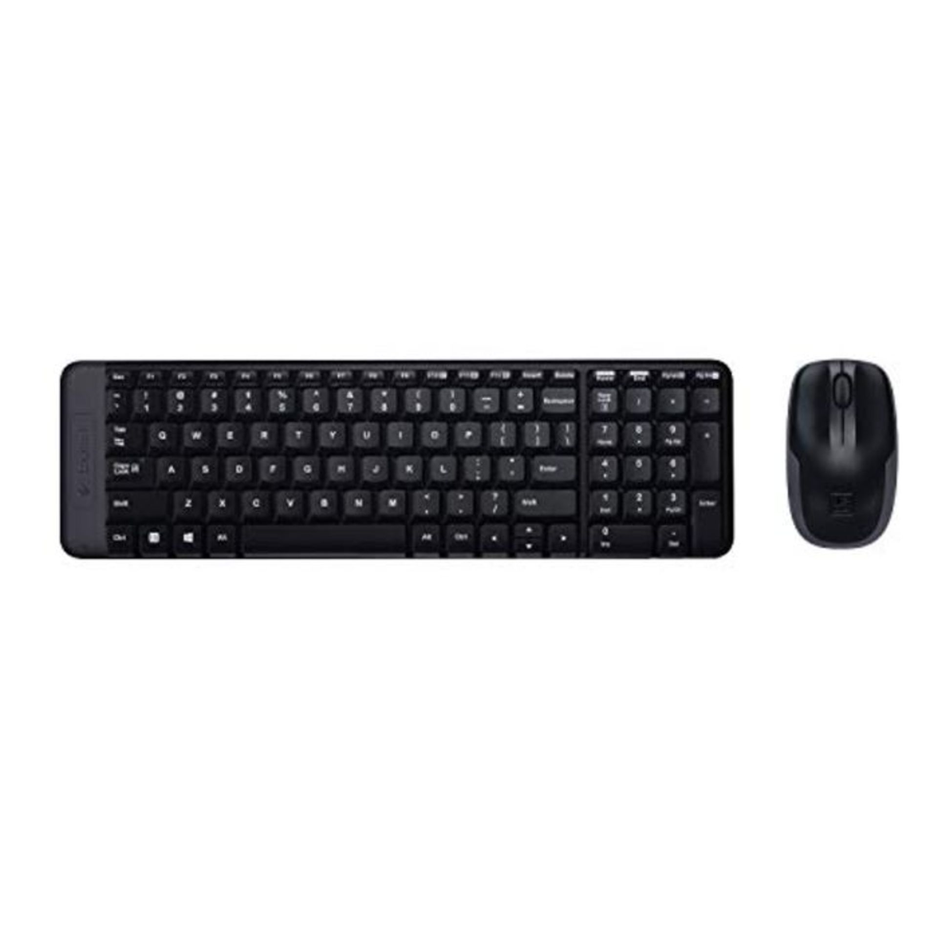 Logitech MK220 Compact Wireless Keyboard and Mouse Combo, QWERTY Spanish Layout - Blac