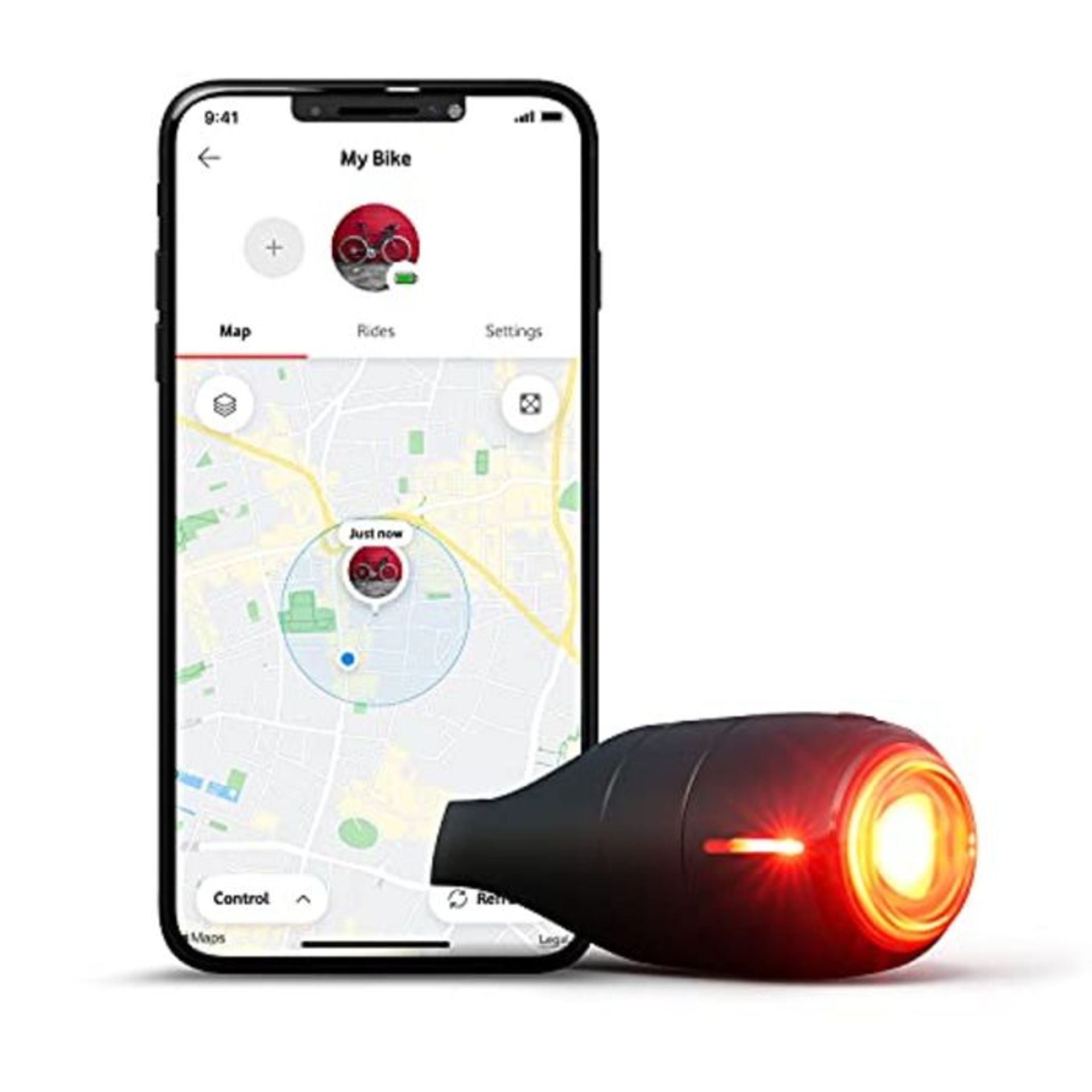 RRP £79.00 Vodafone Curve bike light & GPS tracker, an intelligent brake light with 3 modes & up