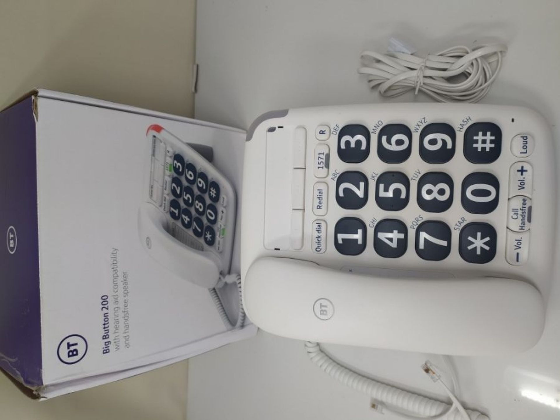 BT Big Button 200 Corded Telephone, White - Image 2 of 2